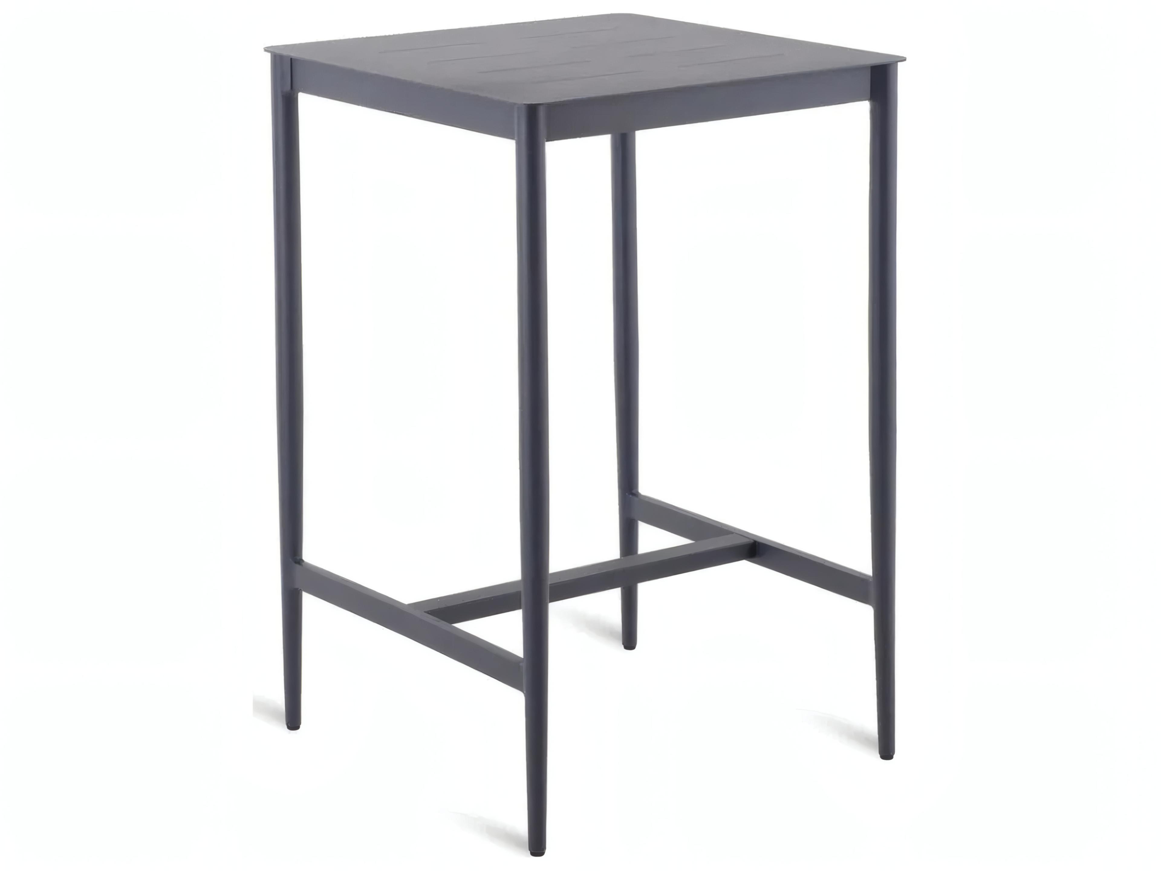 Luce Aluminum High Square Bar Table