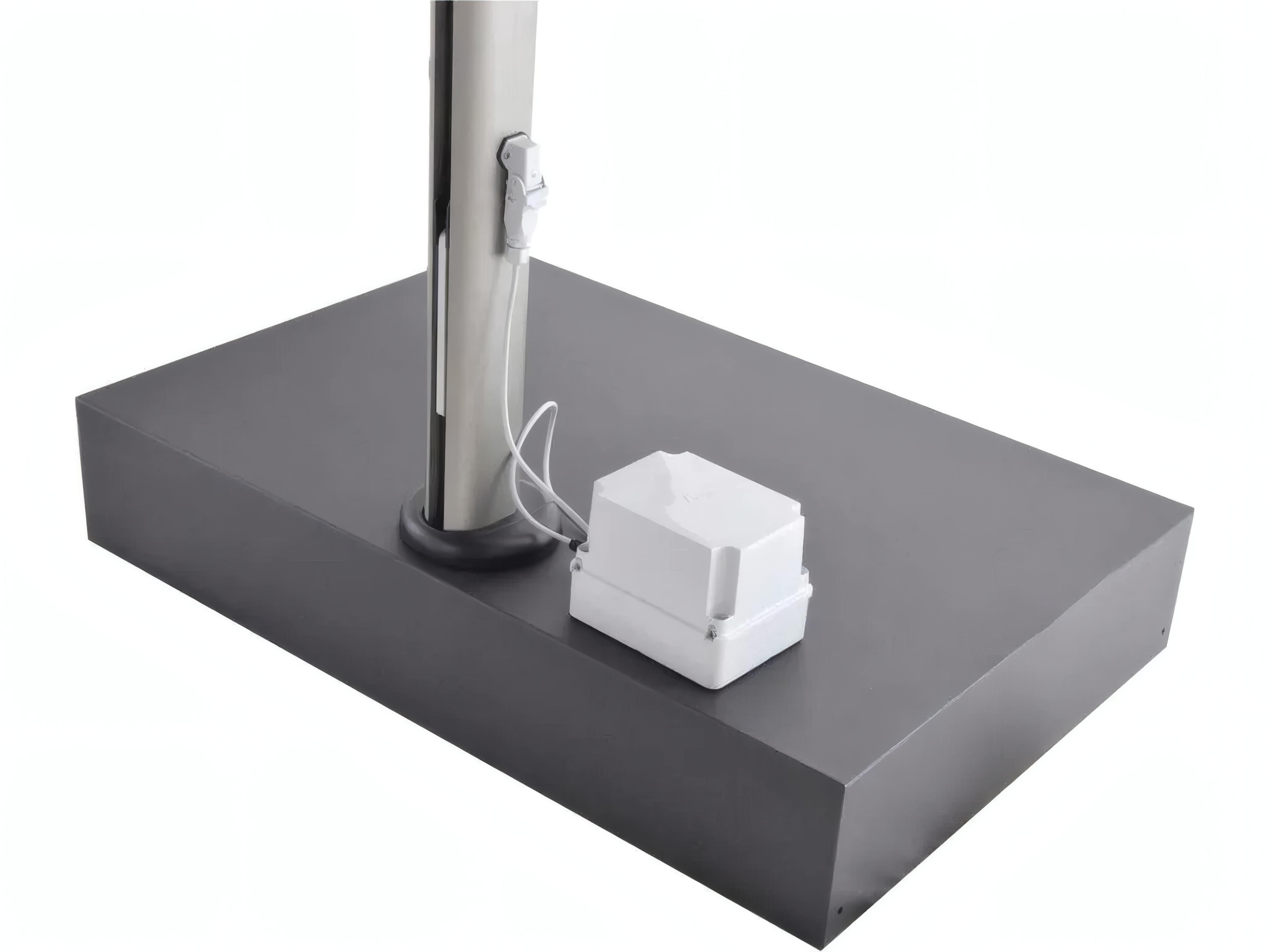 Unopiu Levante Aluminum  114.17" Square Parasol with Titanium Effect & LED