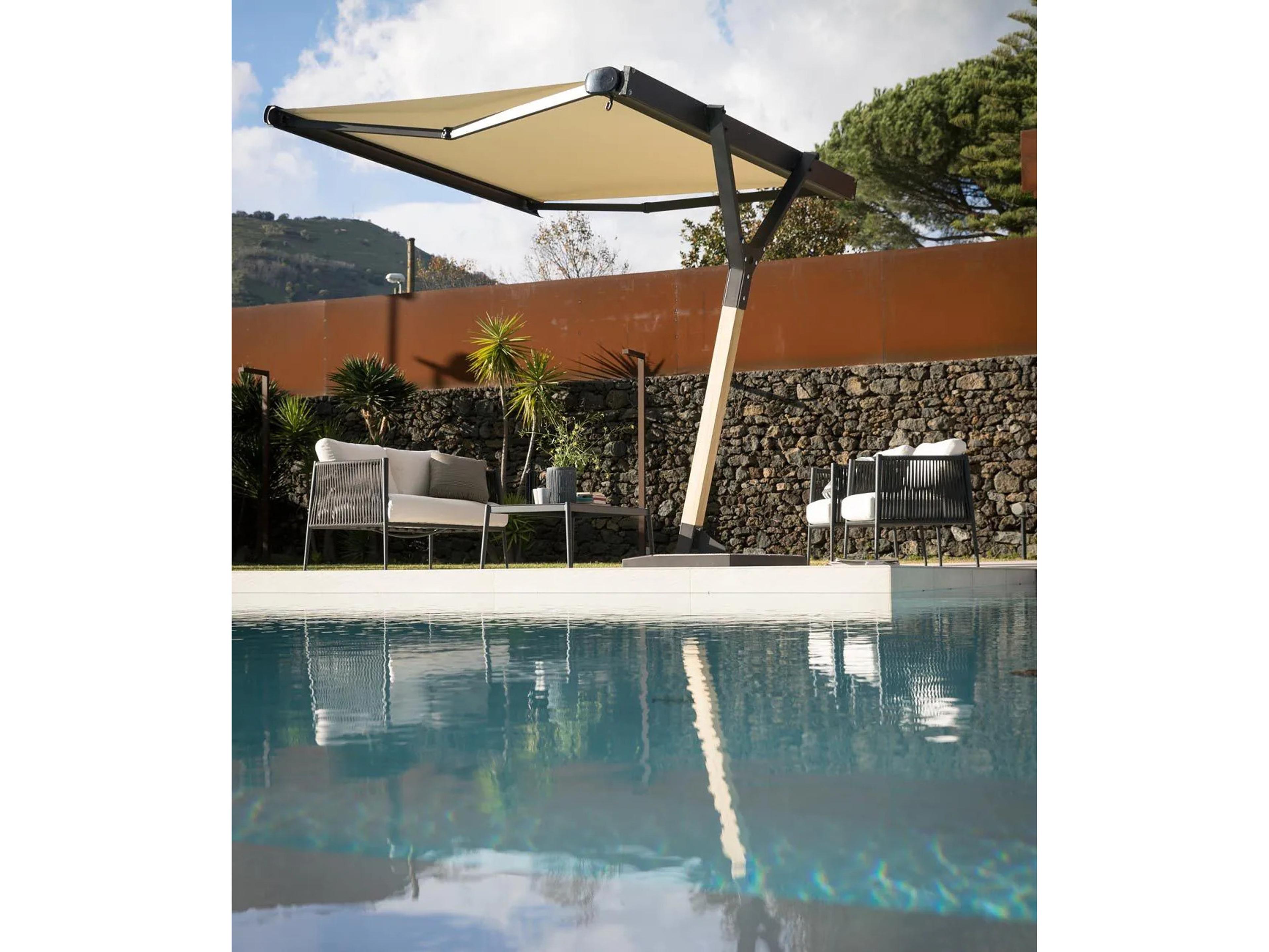 UnoPiu Salento Aluminum 11.8" x 98.43" Rectangular Manual Umbrella