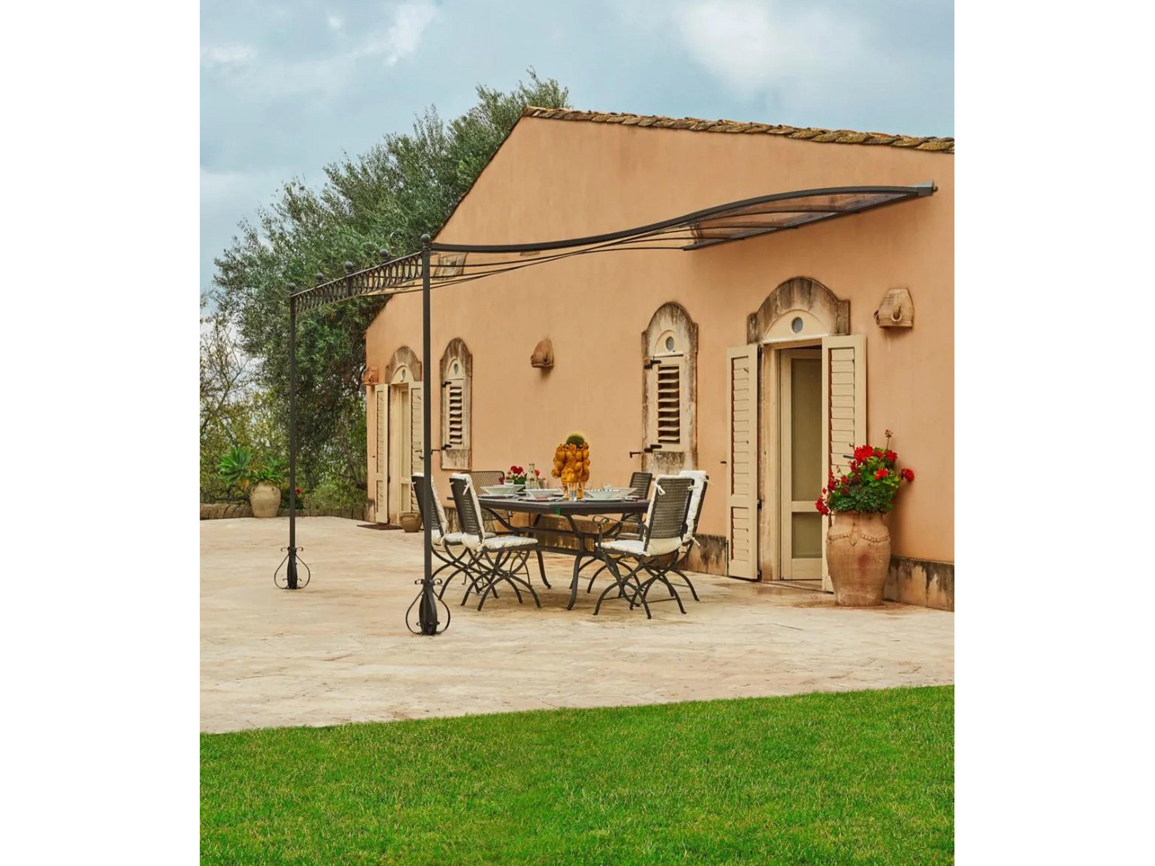 UnoPiu Tibisco Attached pergola with Polycarbonate Roofing