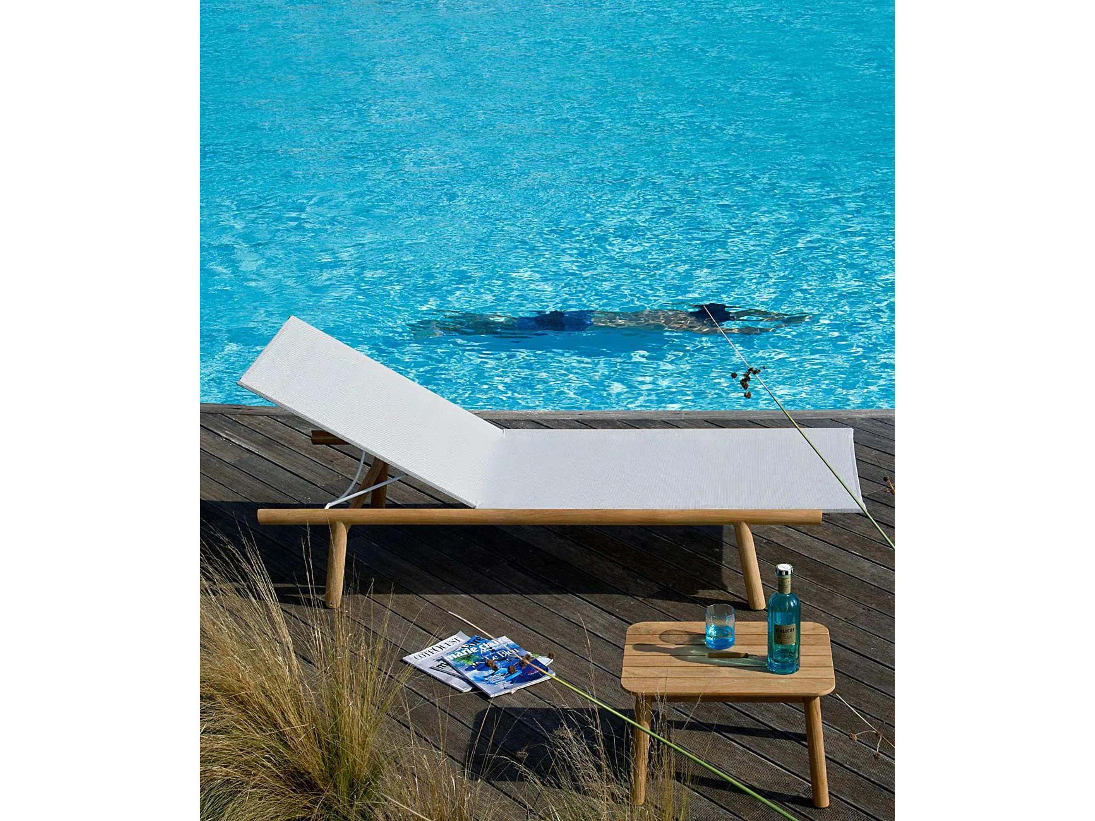 UnoPiu Pevero Teak Sunlounger