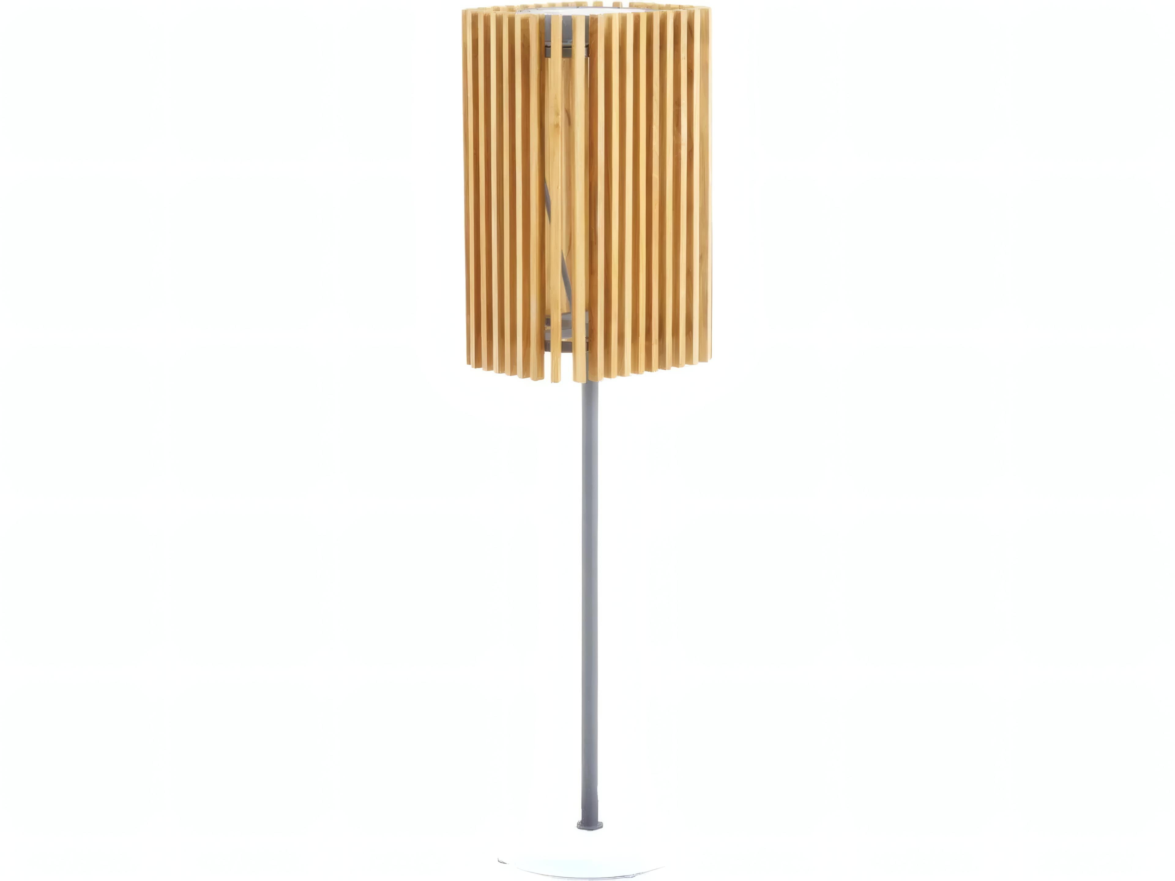 Solare Standing Lamp in Teak and Graphite Aluminum