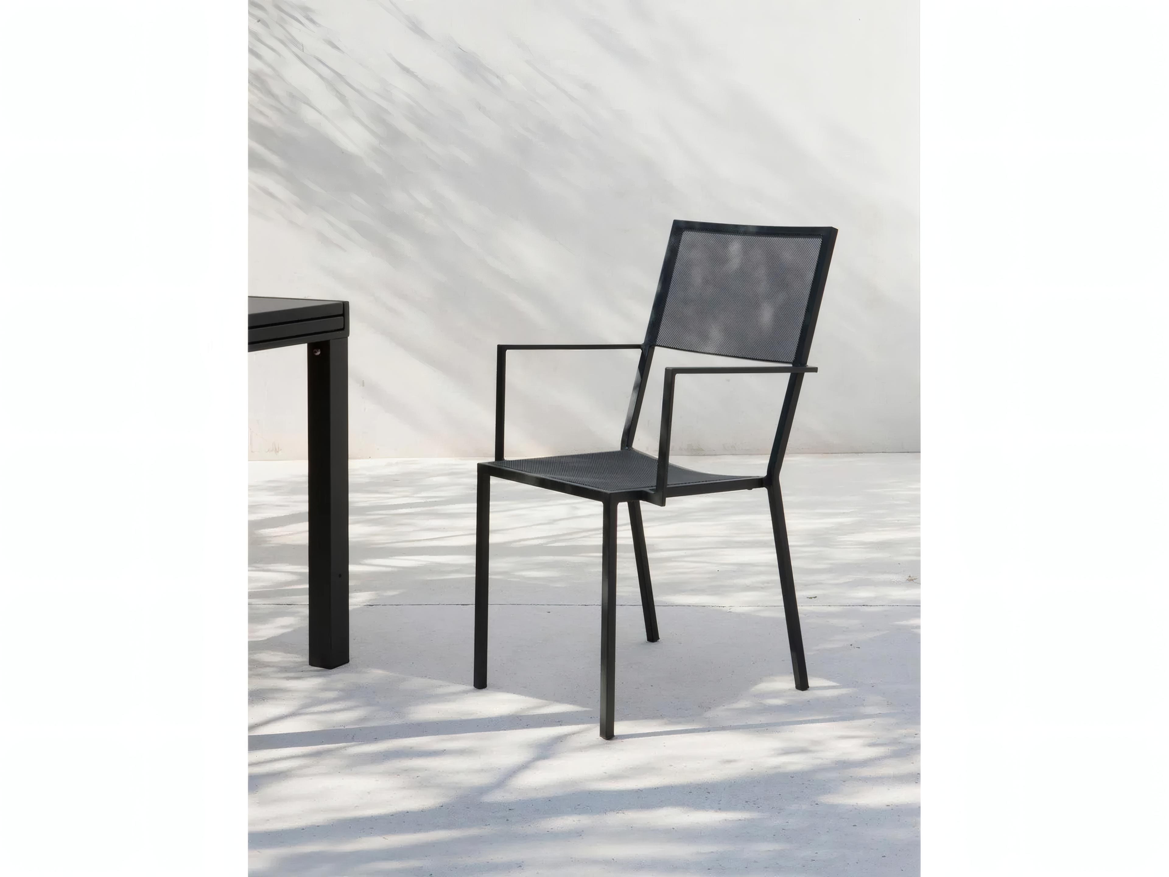 UnoPiu Conrad Wrought Iron Stackable Small Armchair