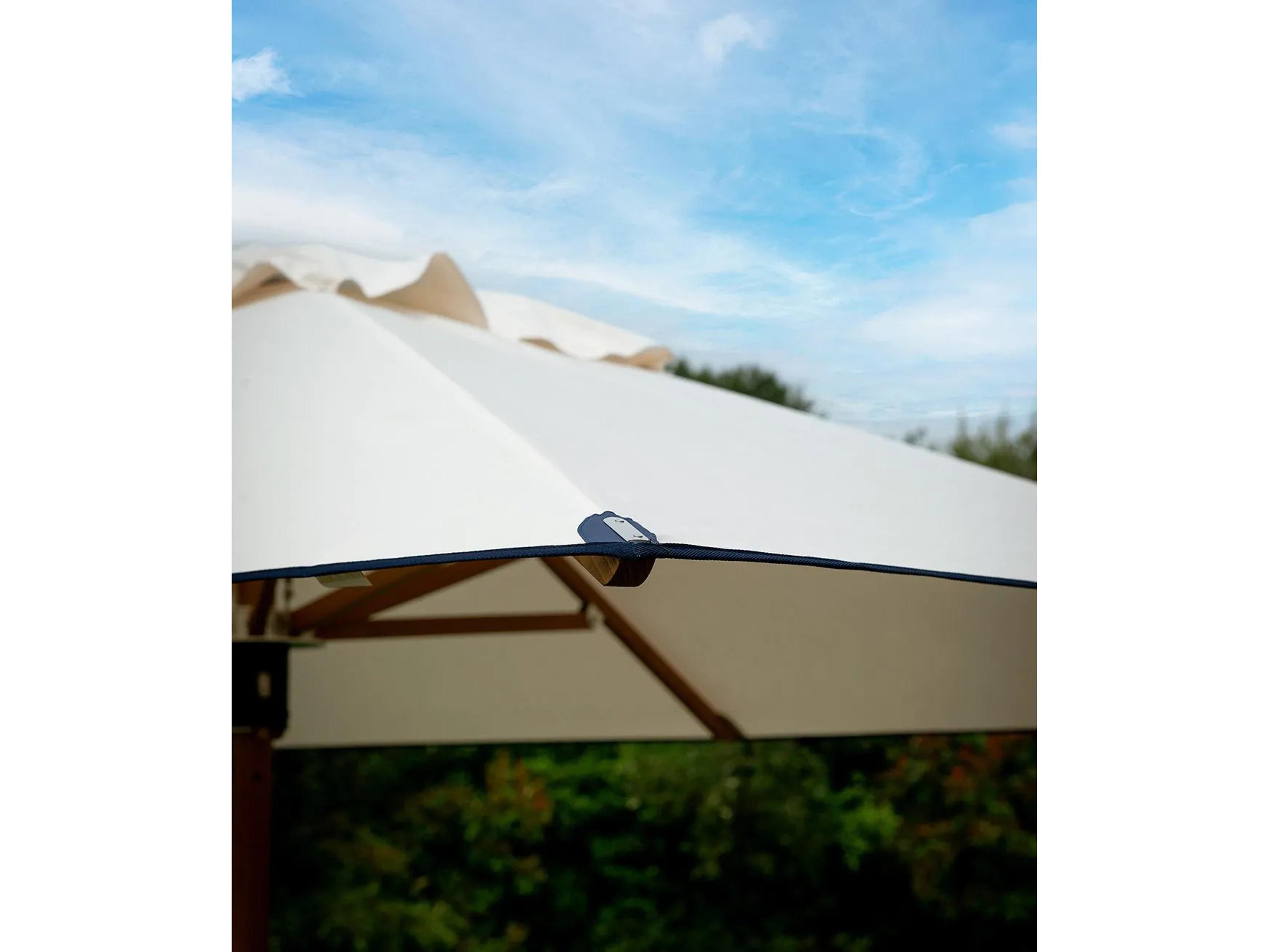 UnoPiu Damian Wood 118.11" Square Umbrella