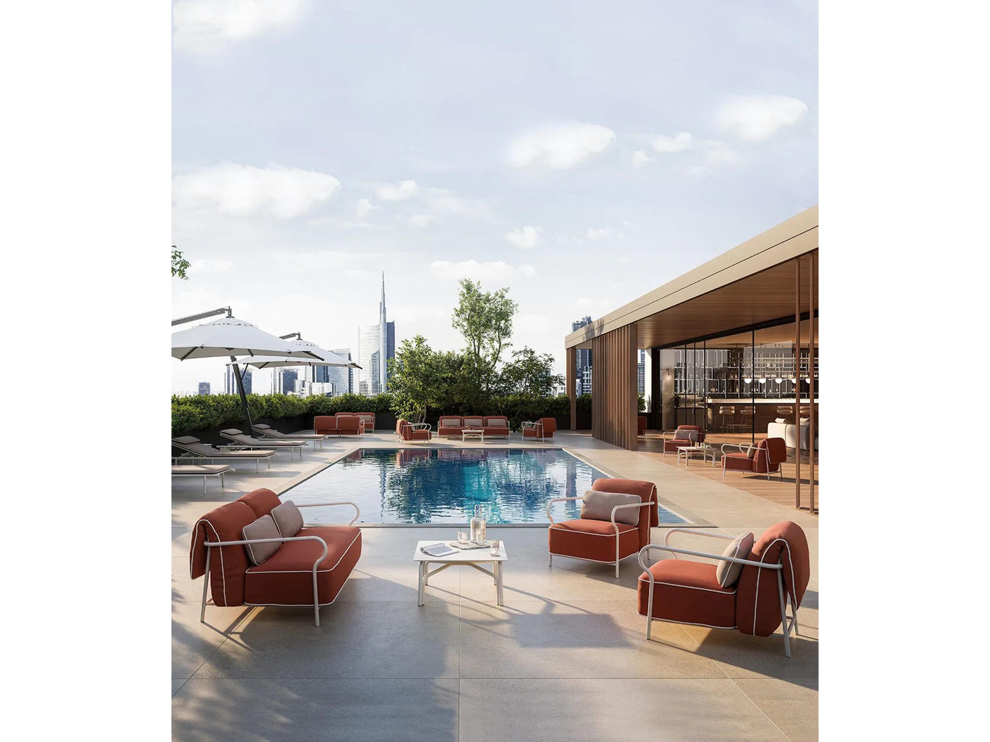 UnoPiu Salo Aluminum Square Coffee Table