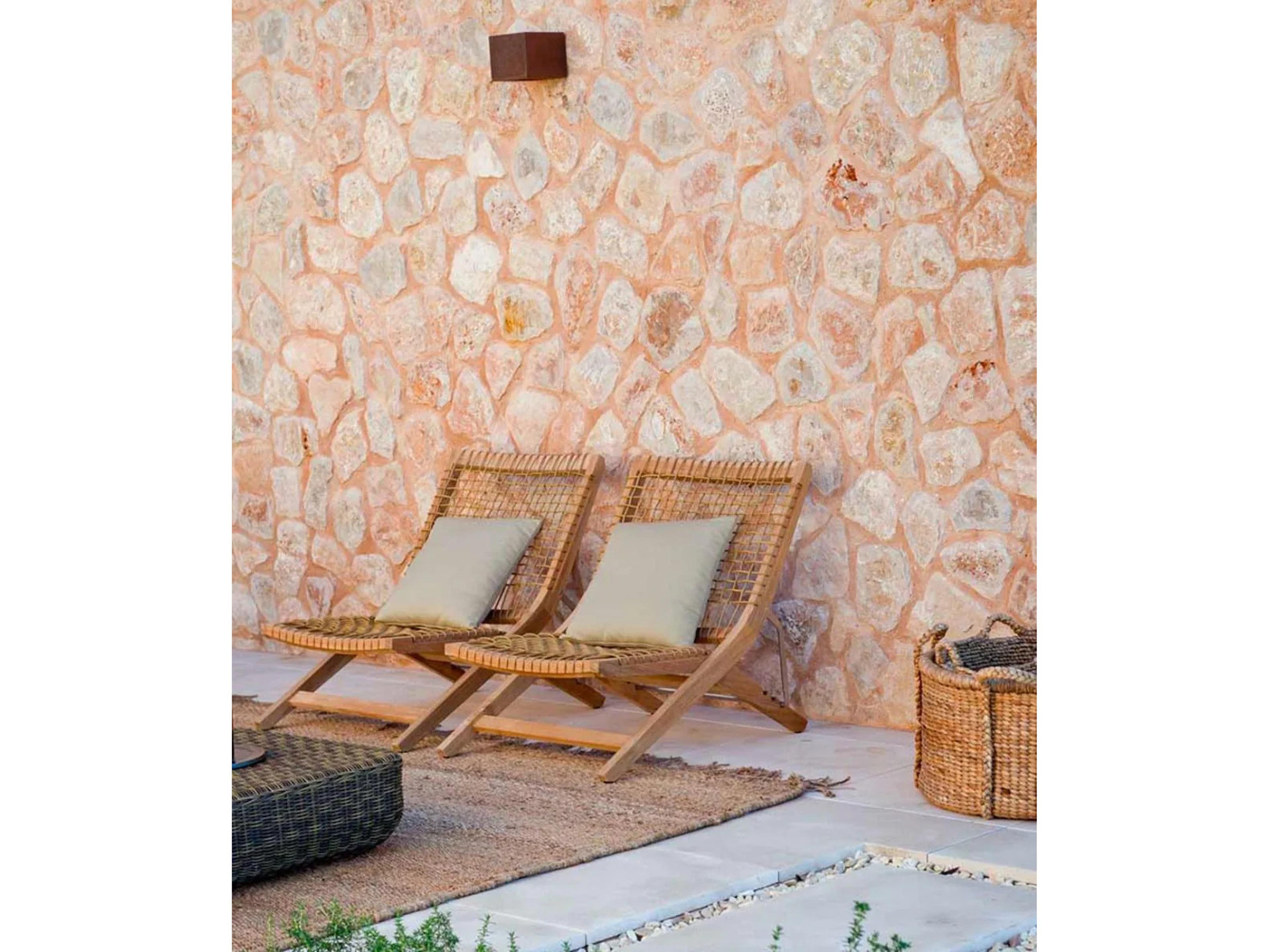 UnoPiu Synthesis Teak Folding Deckchair