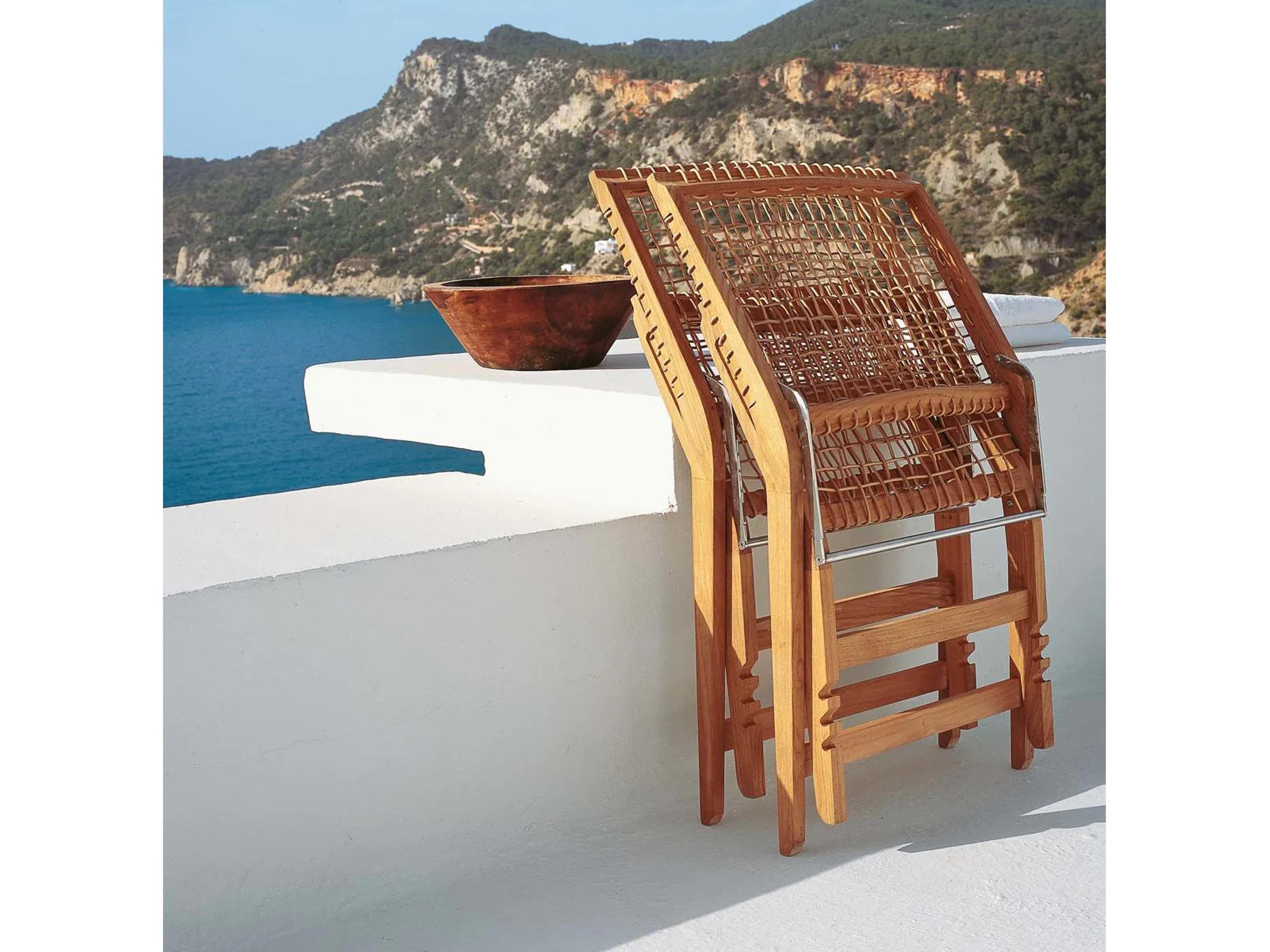 UnoPiu Synthesis Teak Folding Deckchair