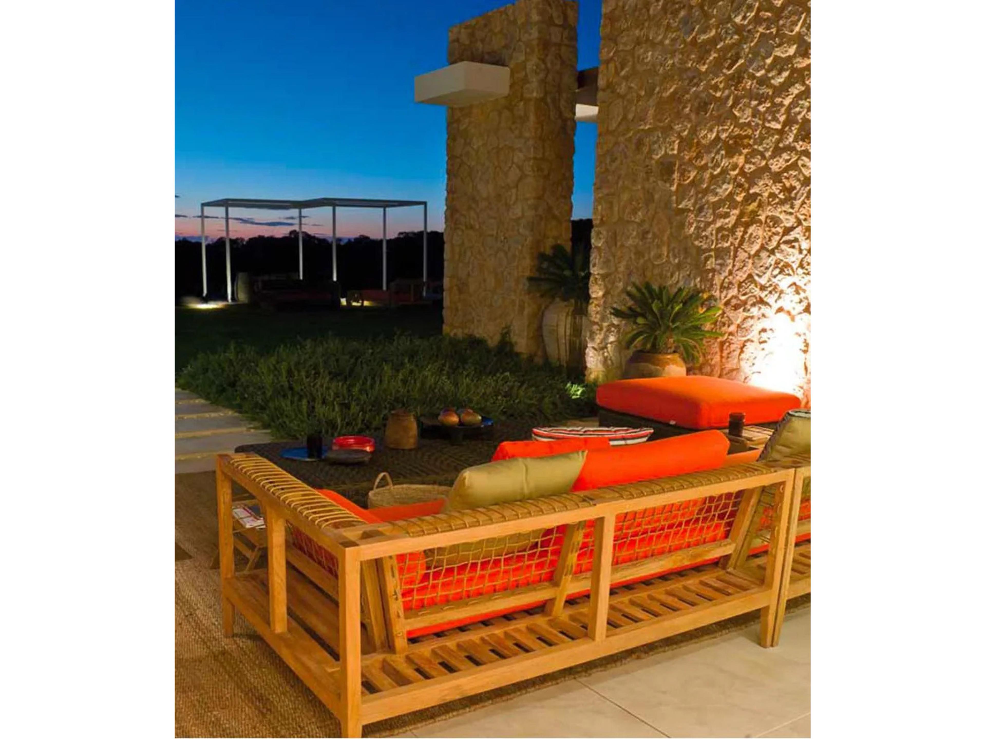 UnoPiu Synthesis Teak Left Corner Module