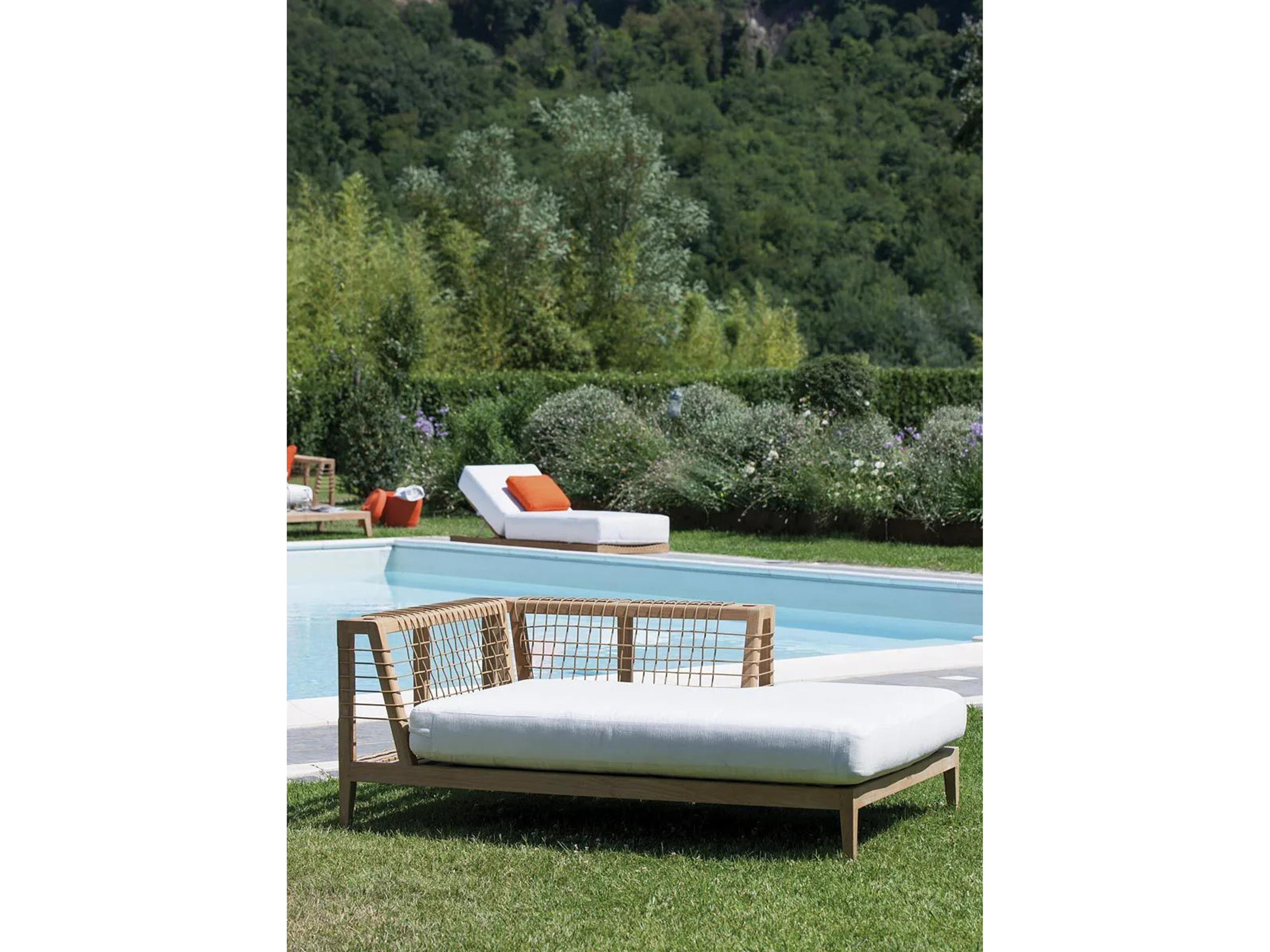 UnoPiu Synthesis Teak Left Chaise Lounge Module