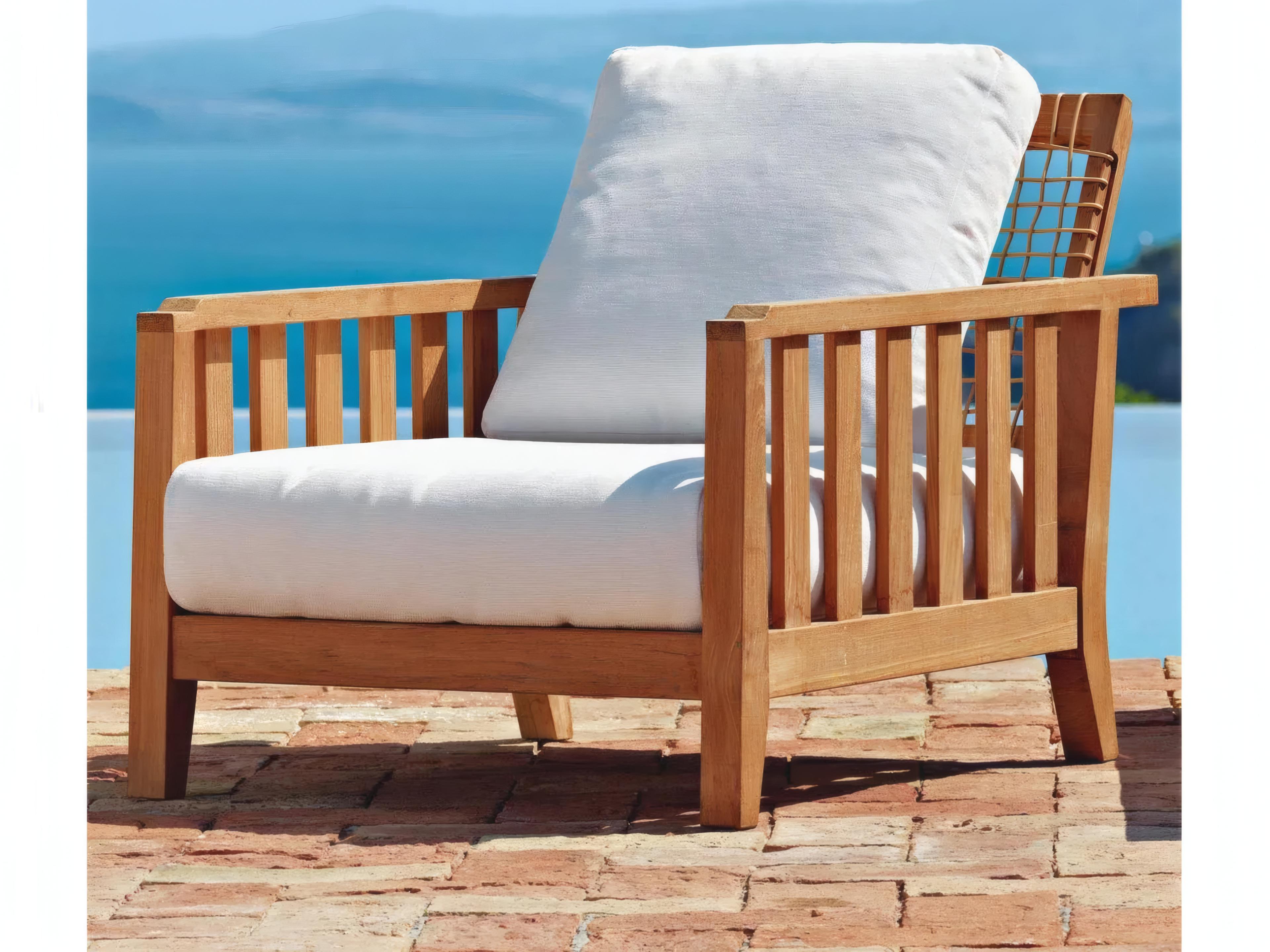 UnoPiu Synthesis Teak Adjustable Backrest Armchair