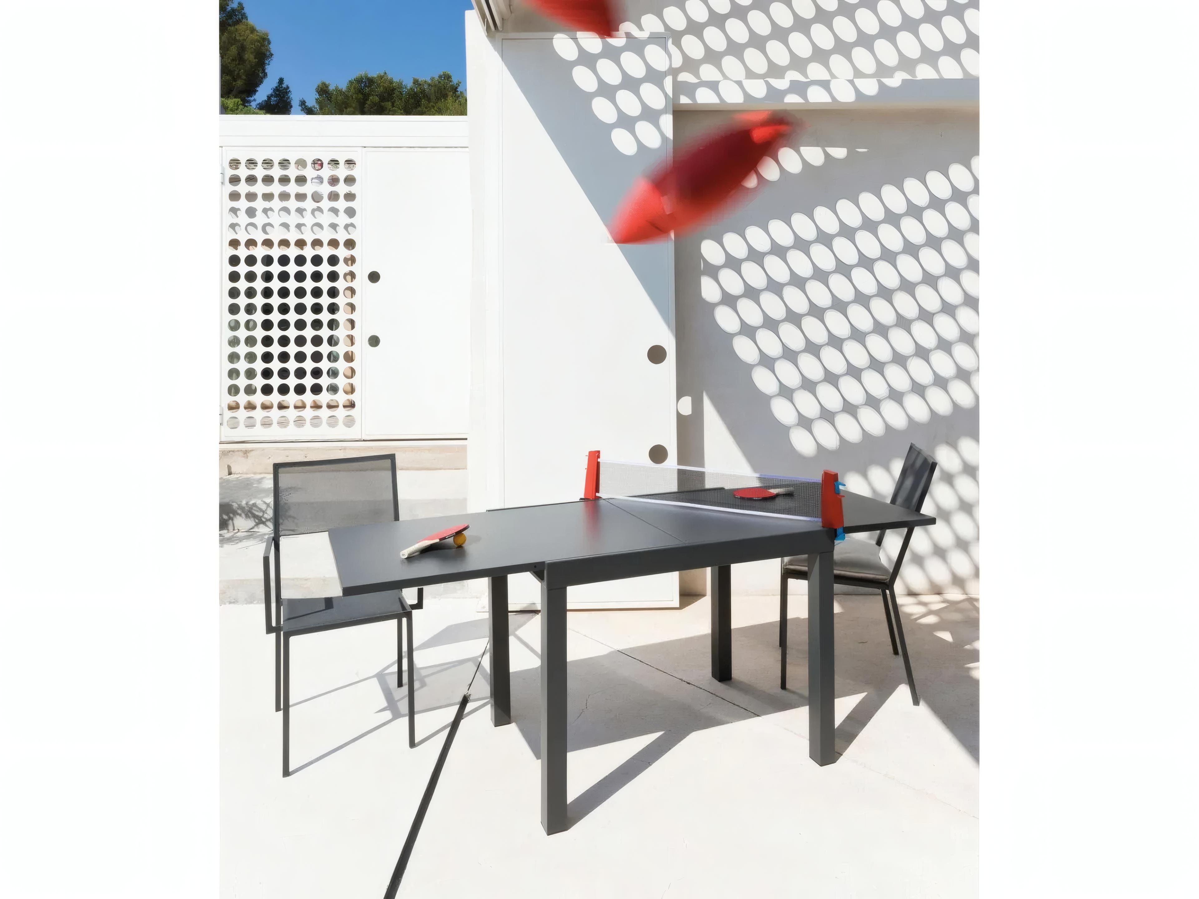 UnoPiu Conrad Wrought Iron Extensible Rectangular Dining Table