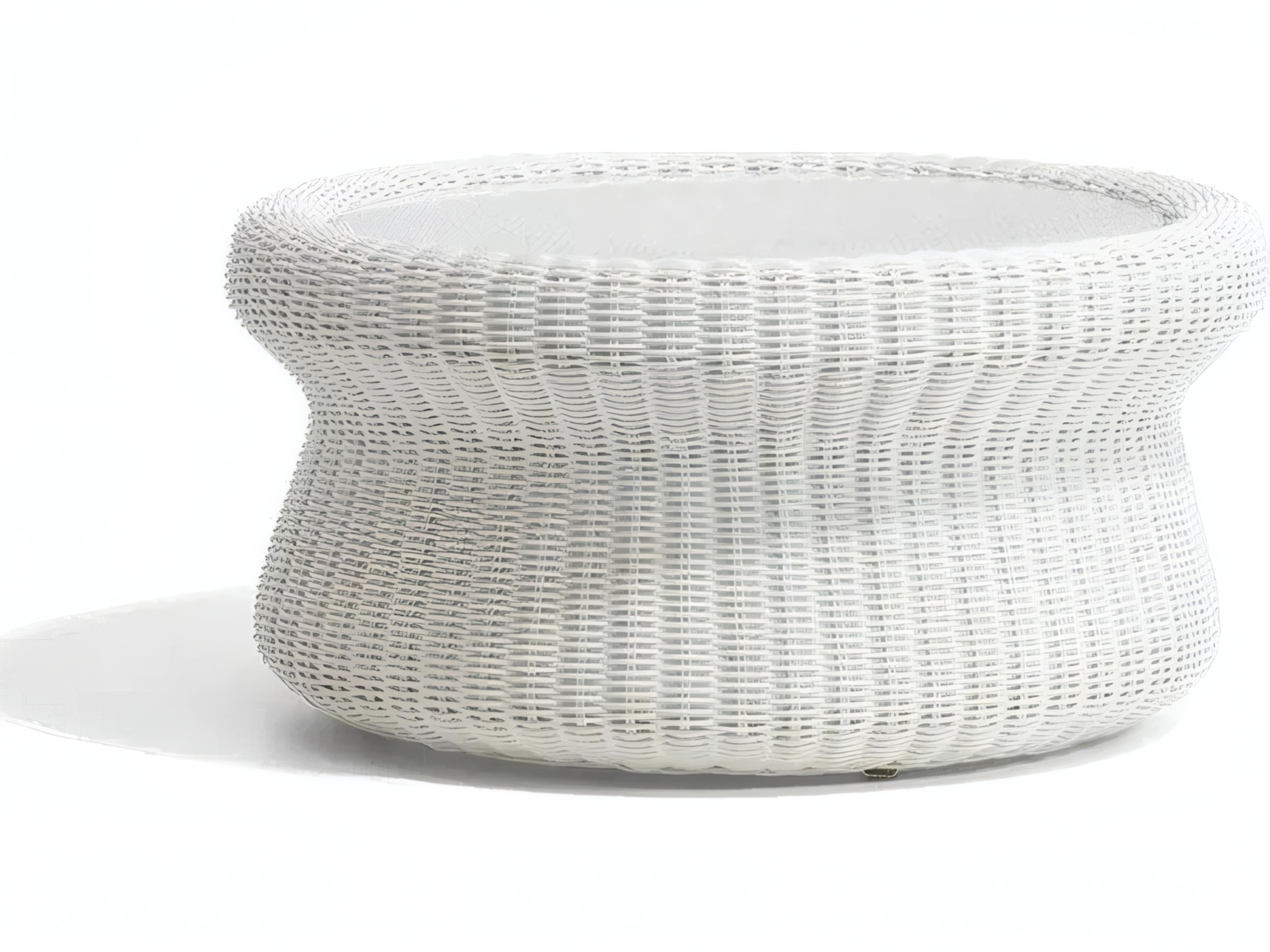 UnoPiu Agora Round Coffee Table in WaProLace with Glass Top