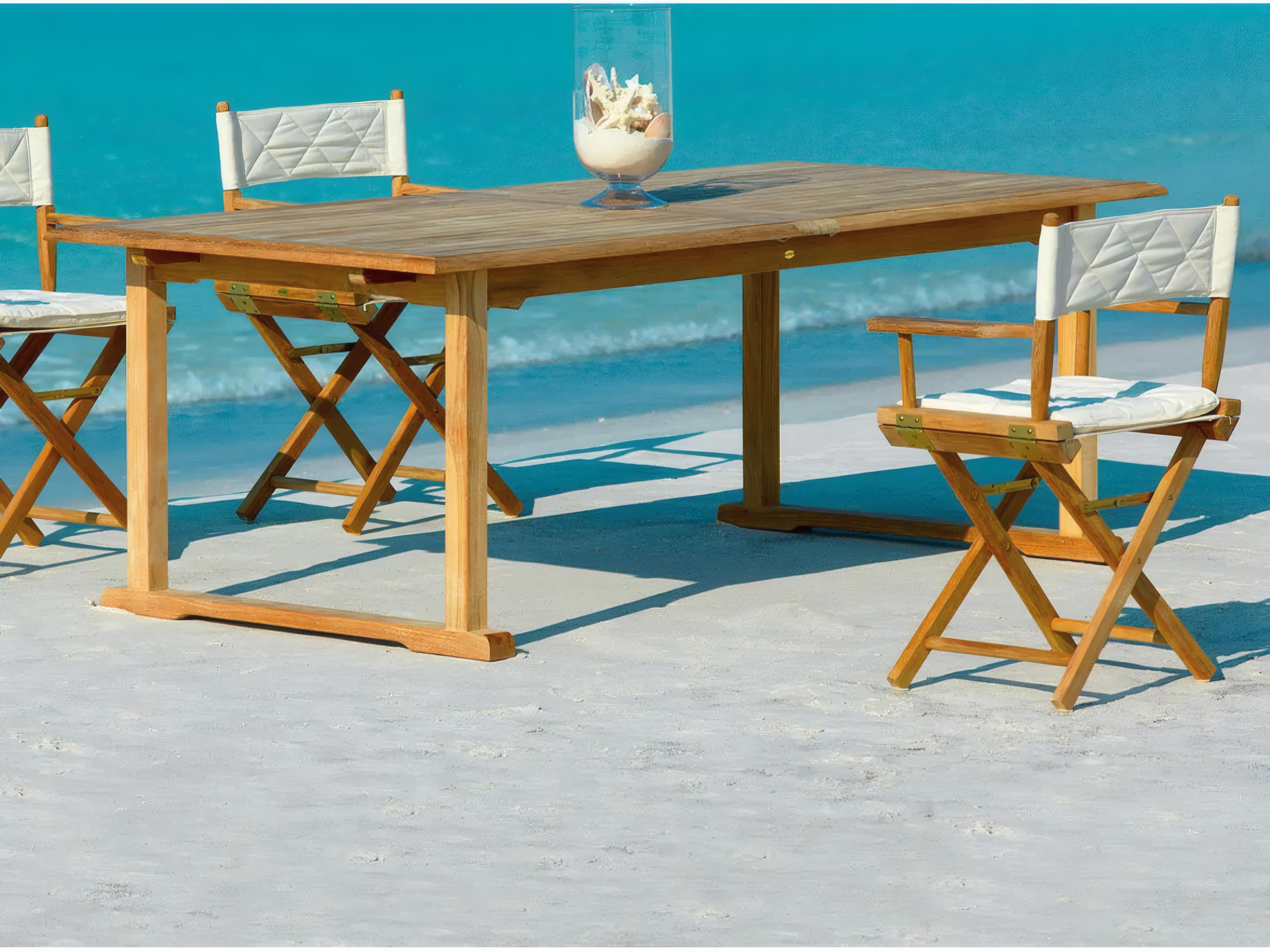 UnoPiu Chelsea Teak Rectangular Extendable Dining Table