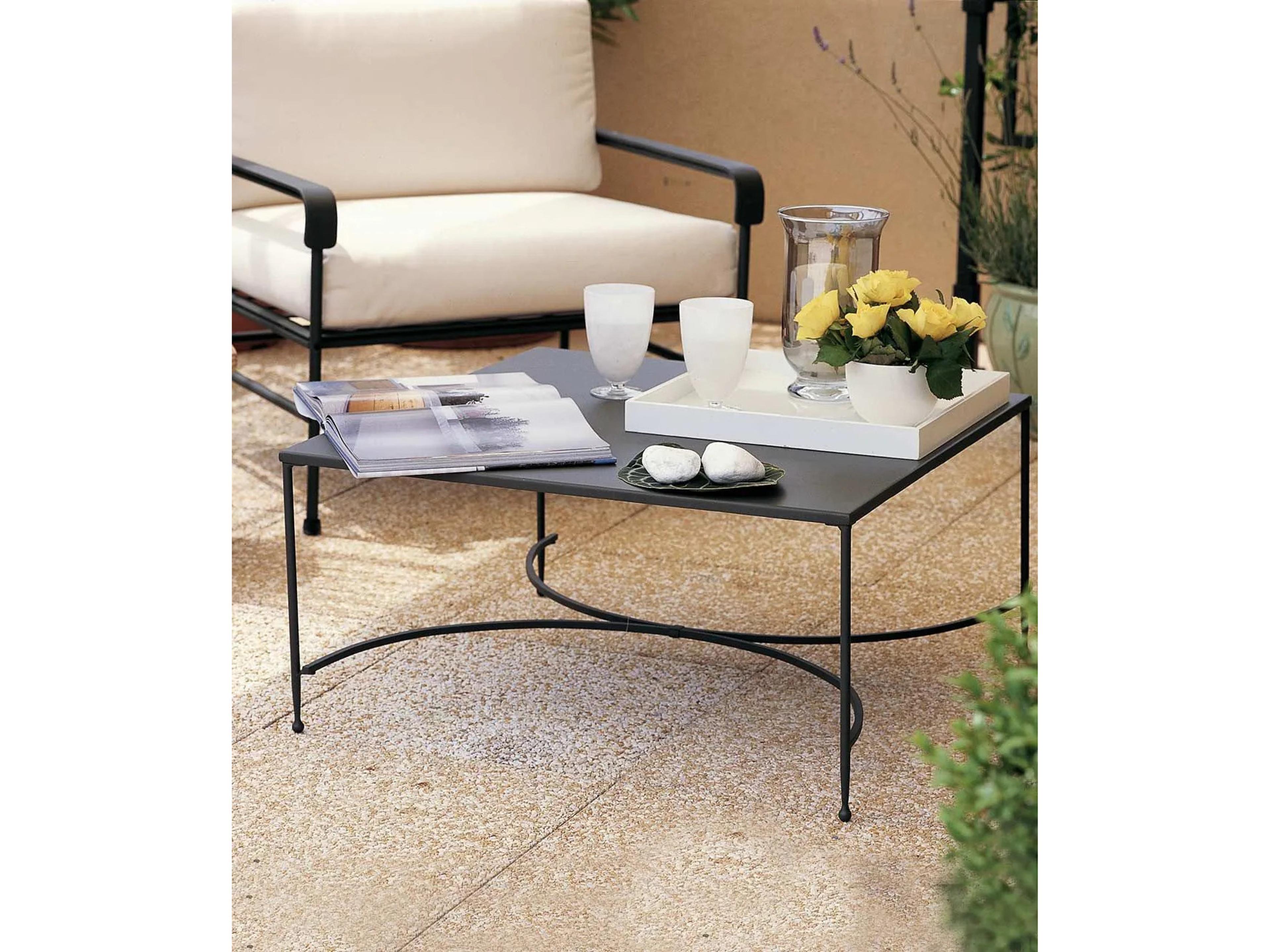 UnoPiu Toscana Wrought Iron Square Coffee Table