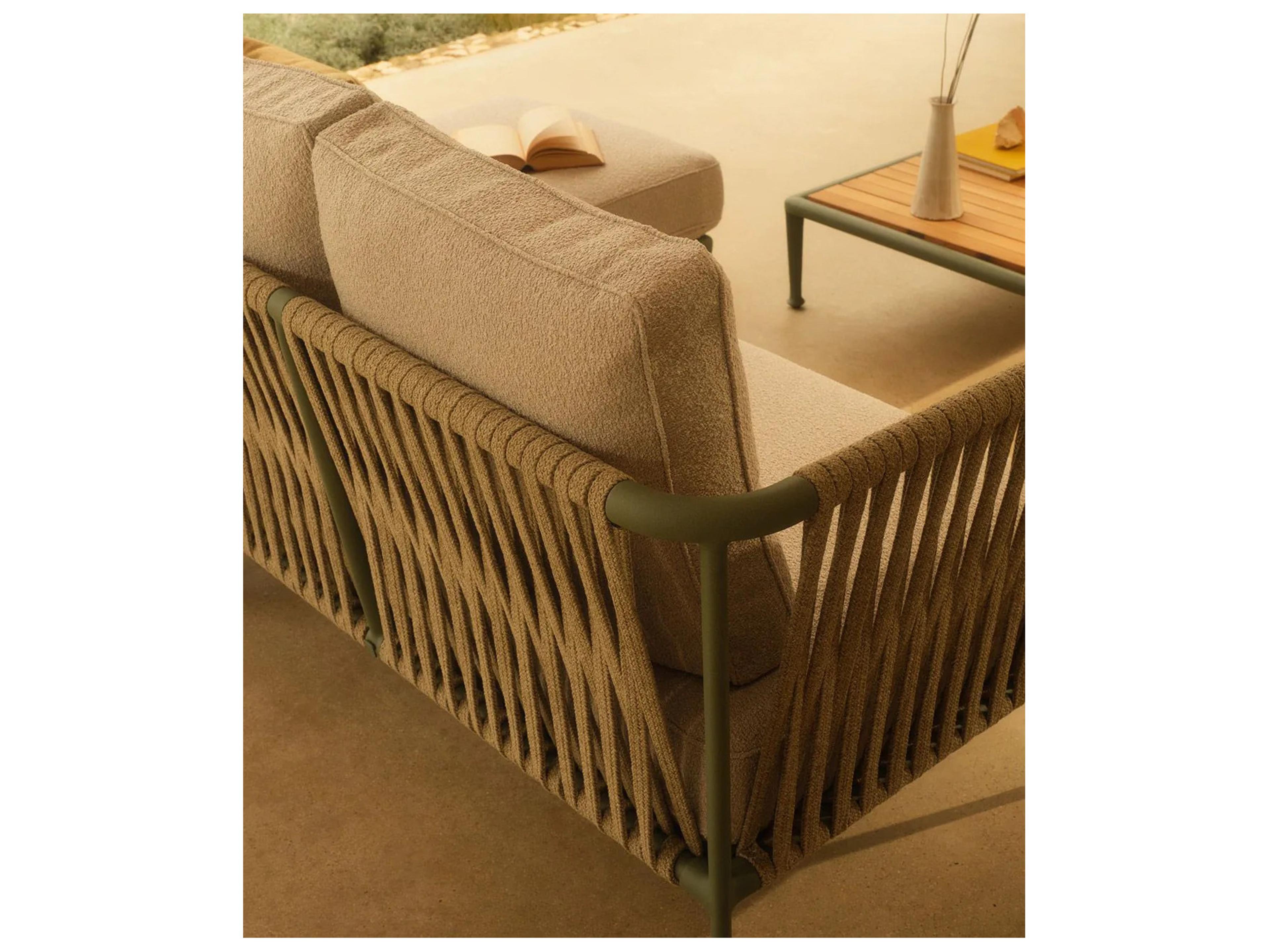 UnoPiu Tremble Aluminum Rope Left Arm Chaise Lounge Module