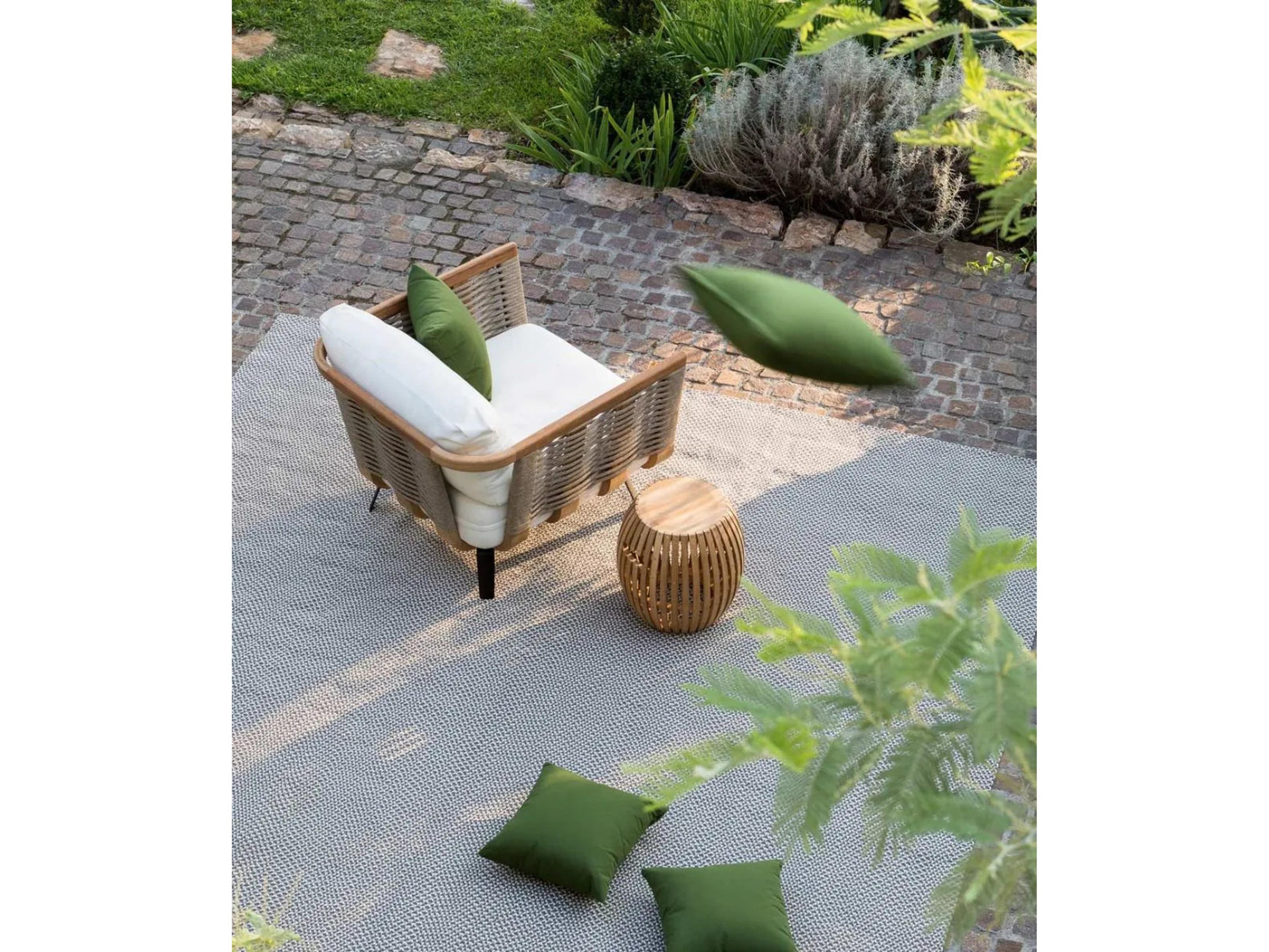 UnoPiu Welcome Teak Cord Armchair with Cushions