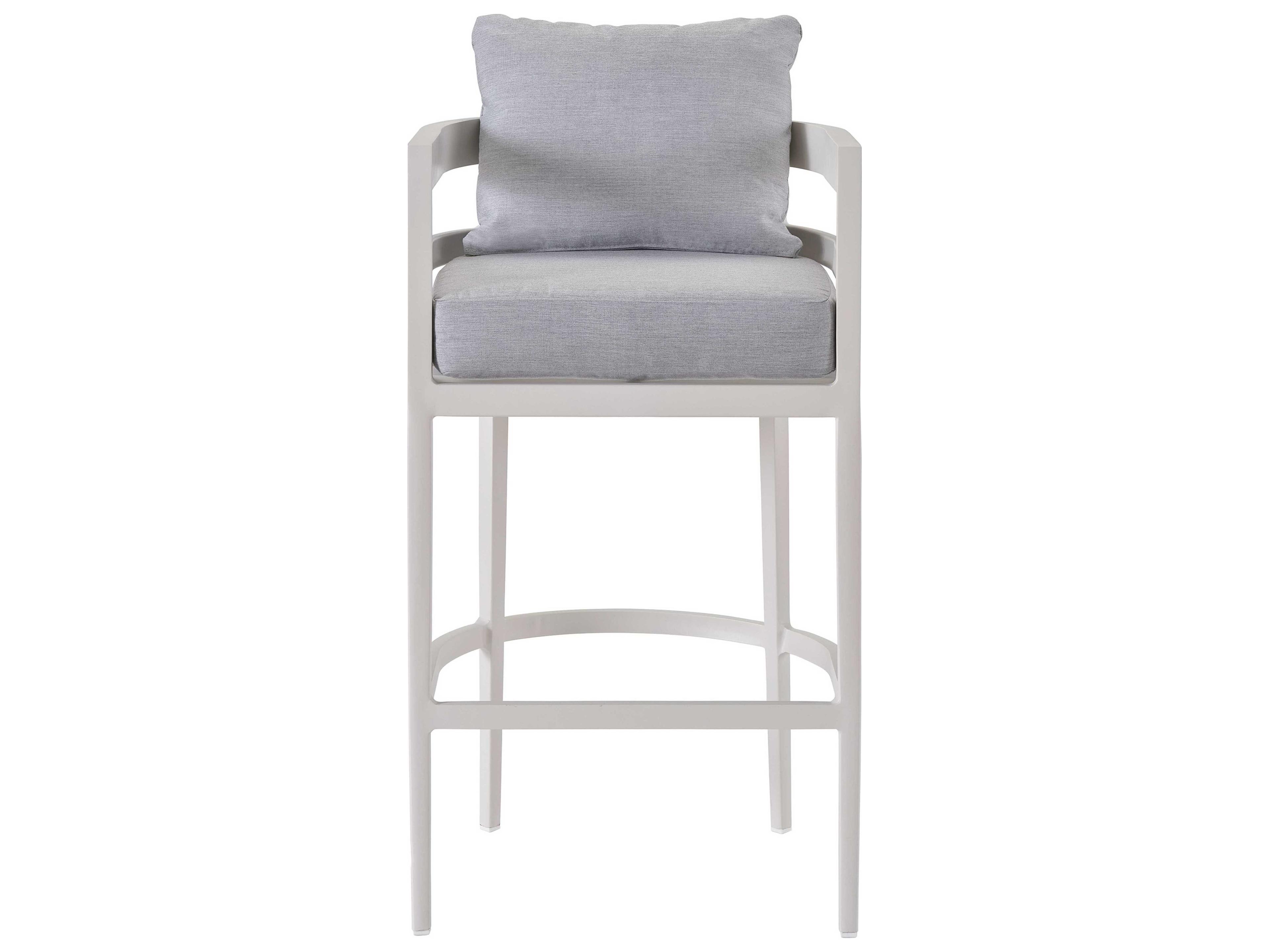Coastal Living Outdoor Quick Ship South Beach Chalk Aluminum Cushion Bar Stool