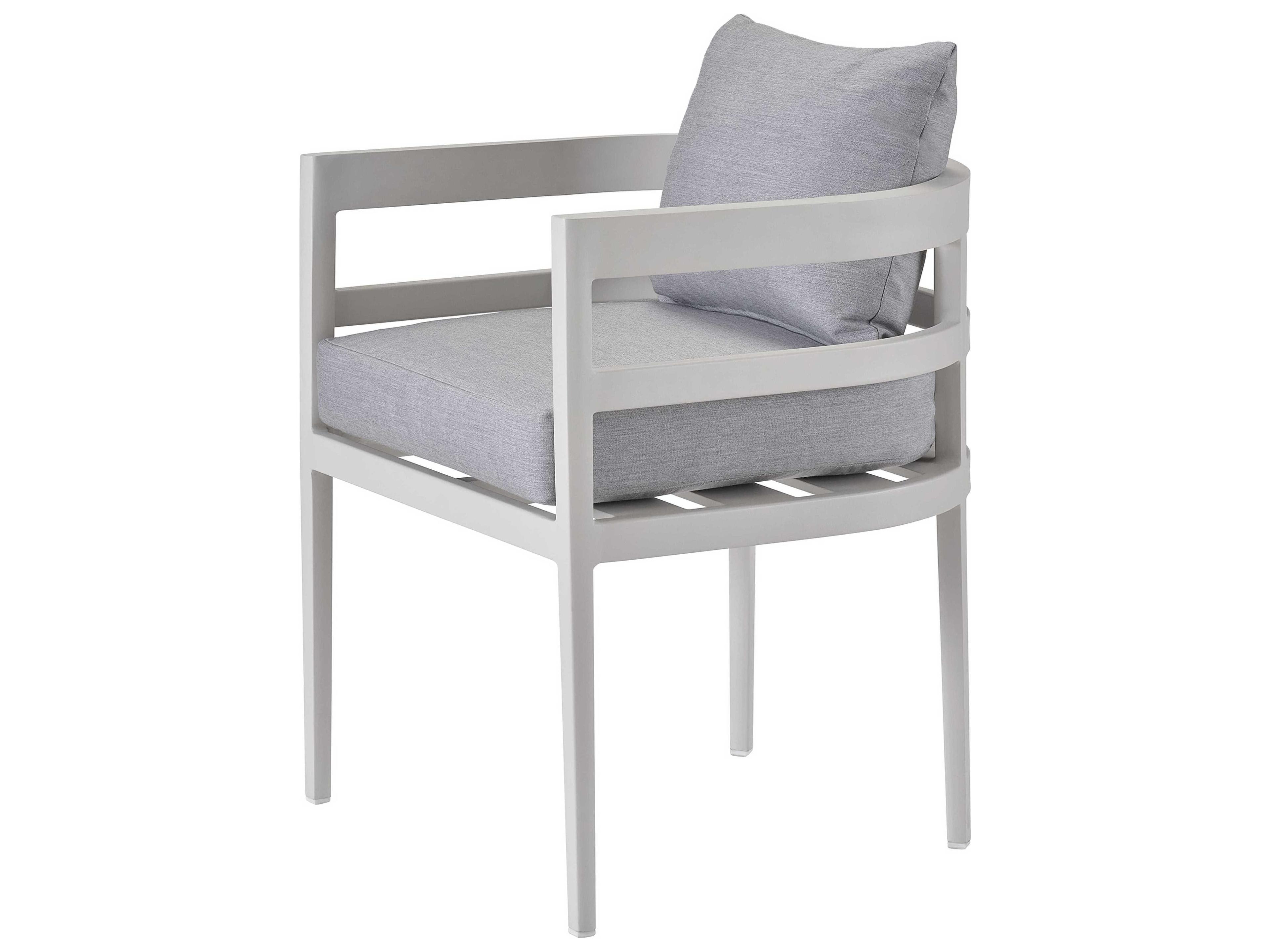 Quick Ship South Beach Chalk Aluminum Cushion Dining Chair