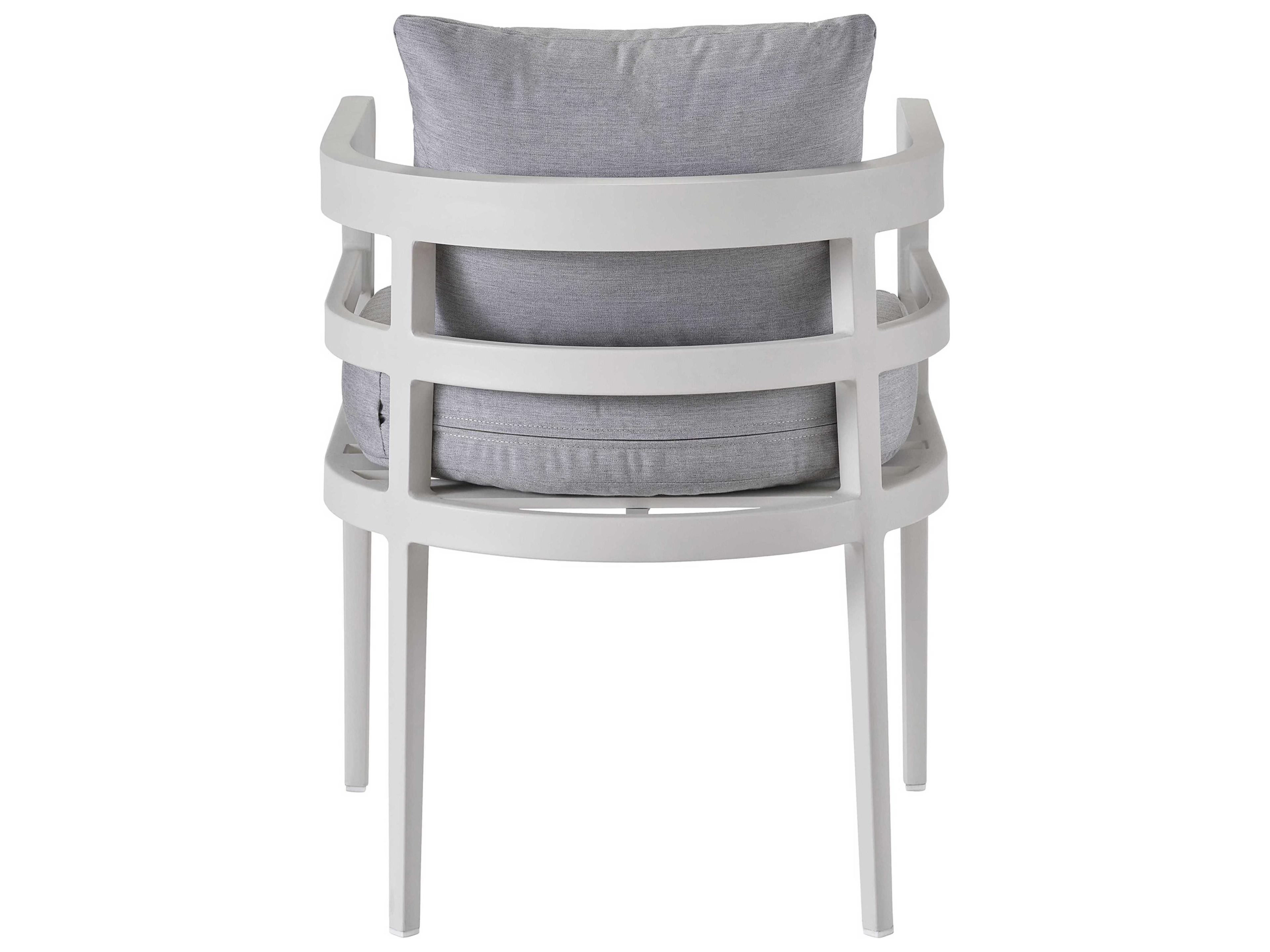 Coastal Living Outdoor Quick Ship South Beach Chalk Aluminum Cushion Dining Chair