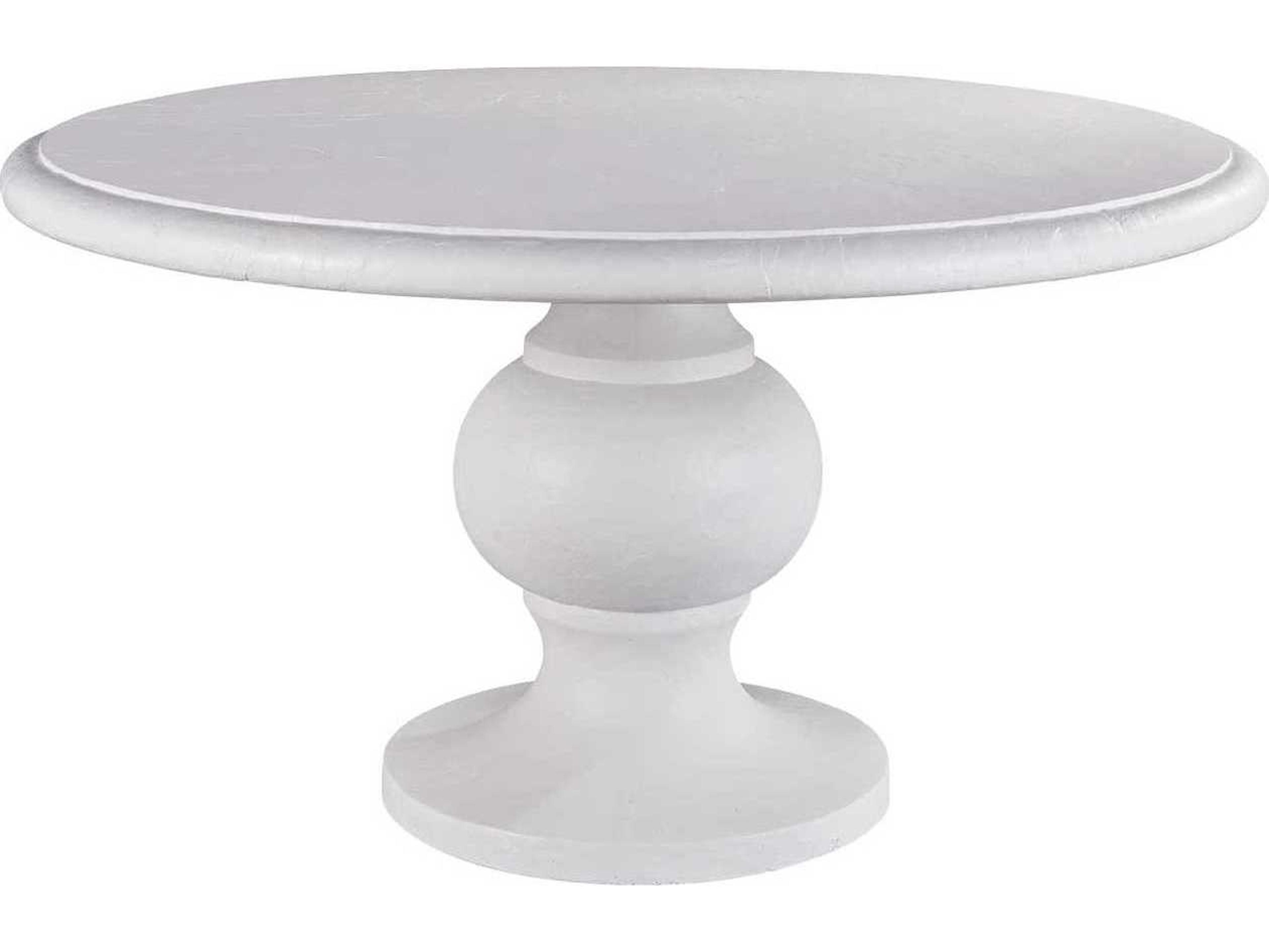 Quick Ship Abaco White Round Dining Table
