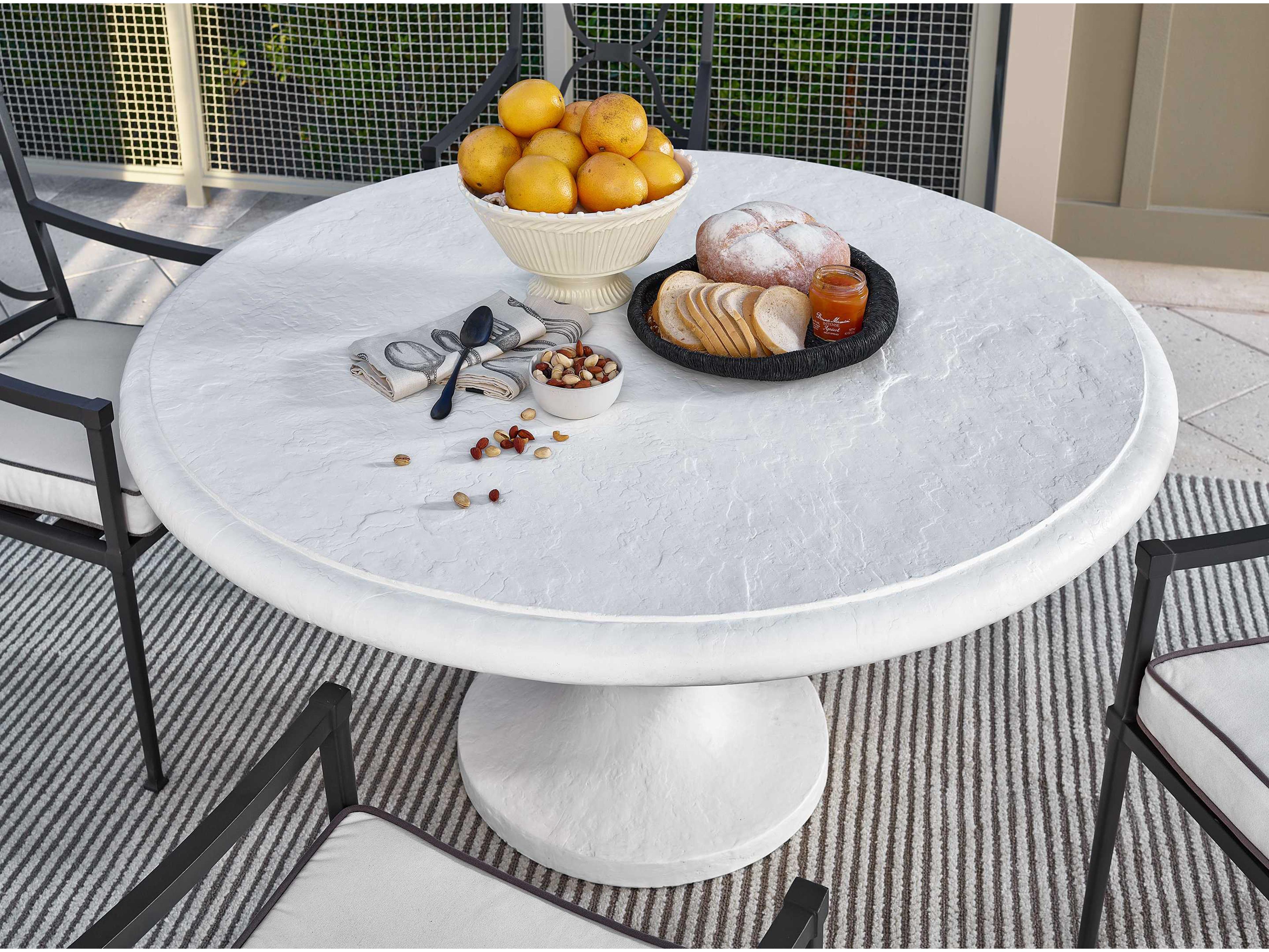 Coastal Living Outdoor Quick Ship Abaco White Round Dining Table