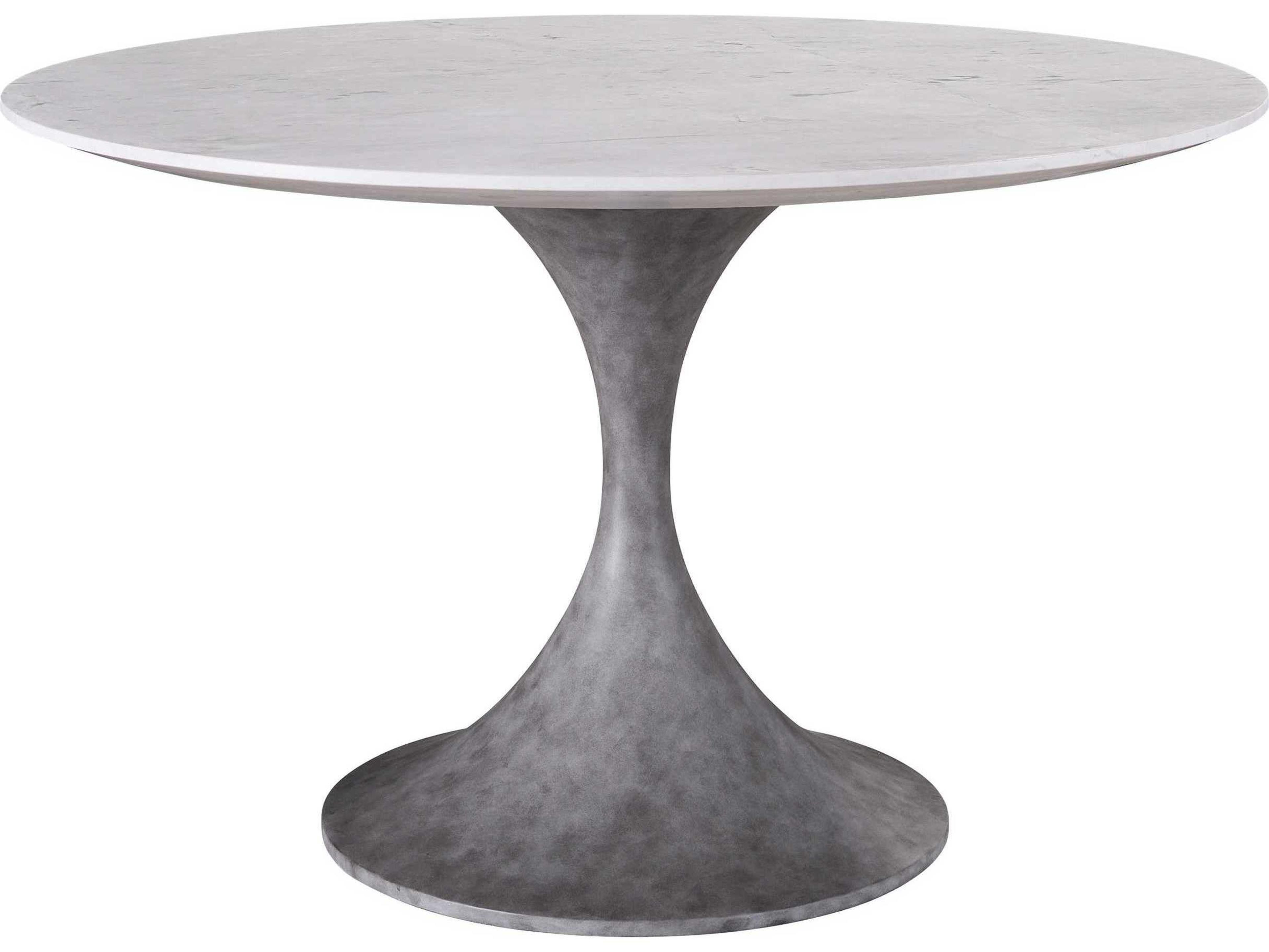 Coastal Living Outdoor Quick Ship Faux Marble / Cast Concrete Round Dining Table