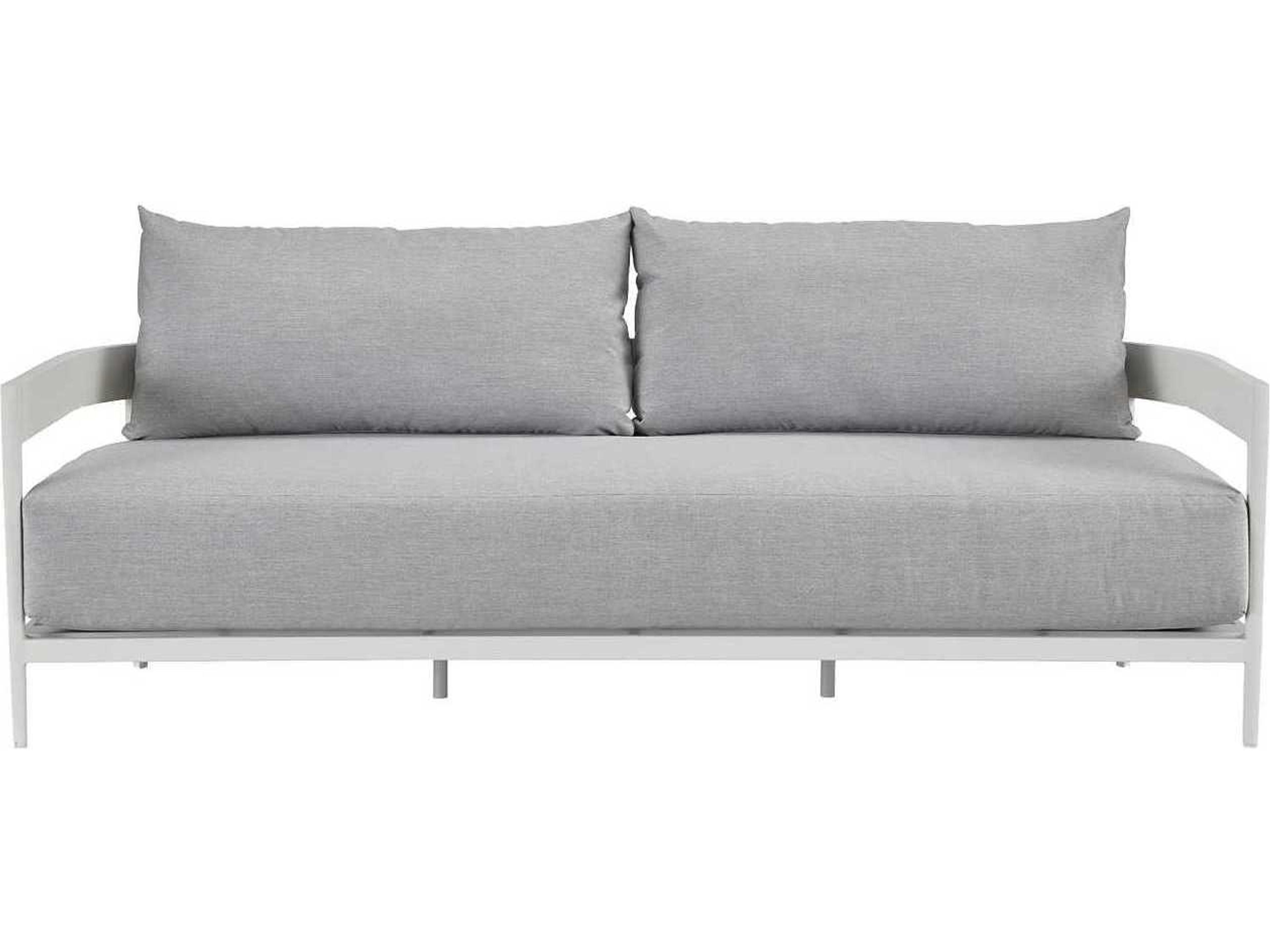 Quick Ship South Beach Chalk Aluminum Cushion Loveseat