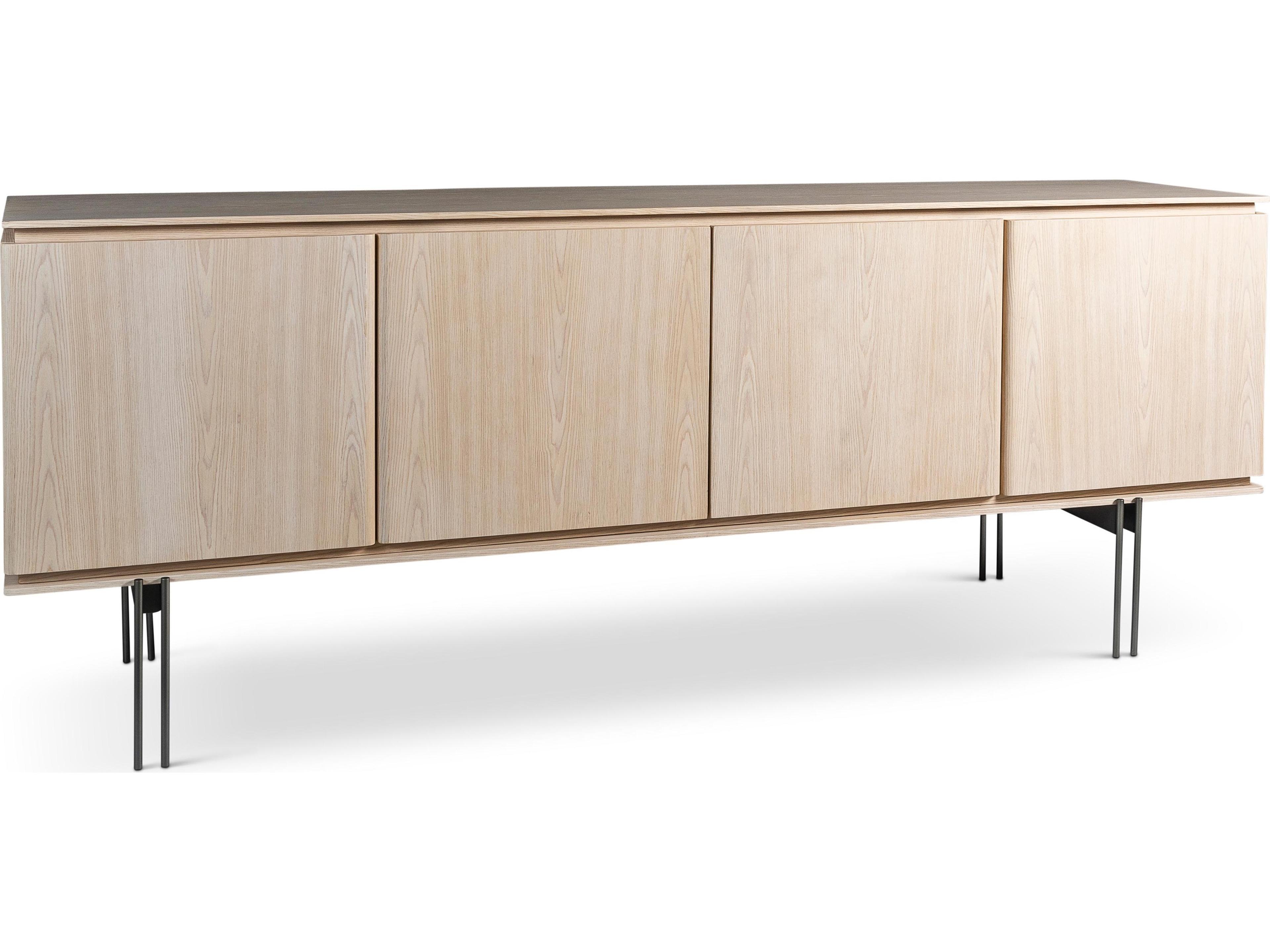 Urbia Modern Brazilian 78" Ash Wood Nevoa Titanium Marrocos Sideboard