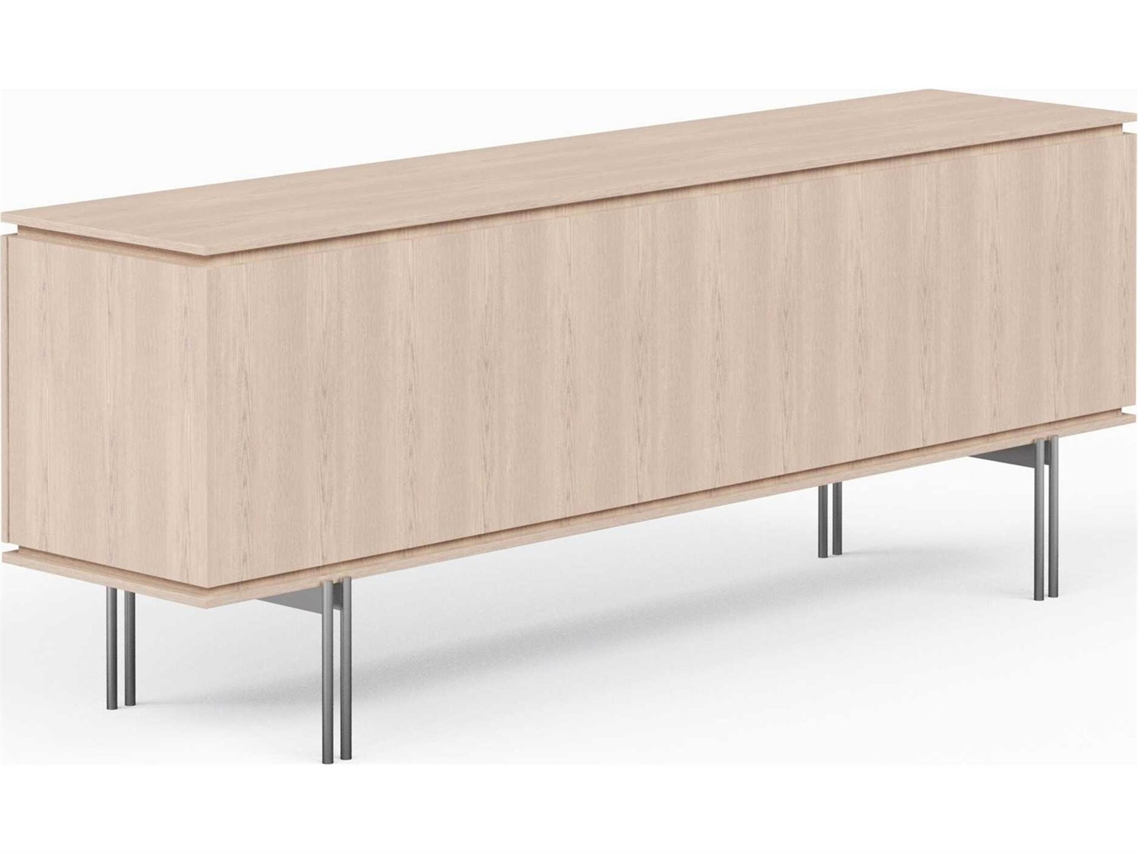Urbia Modern Brazilian 78" Ash Wood Nevoa Titanium Marrocos Sideboard