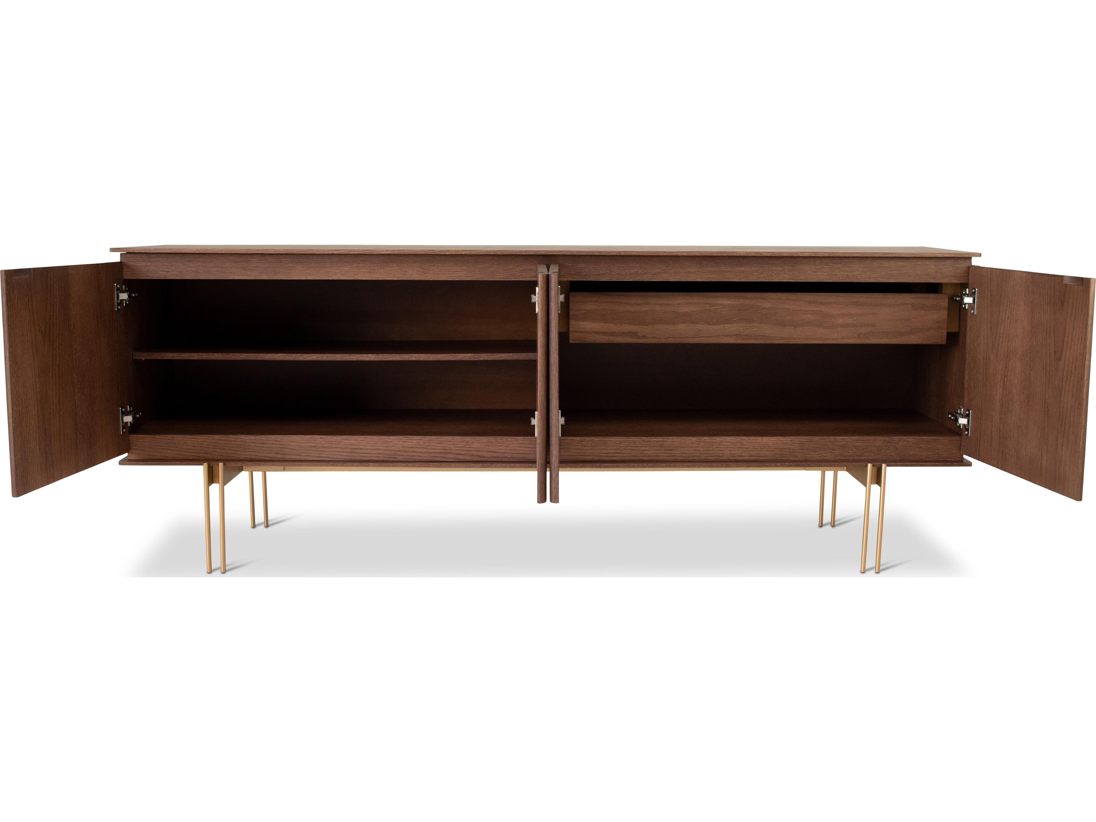 Urbia Modern Brazilian 78" Oak Wood Nogal Ouro Marrocos Sideboard
