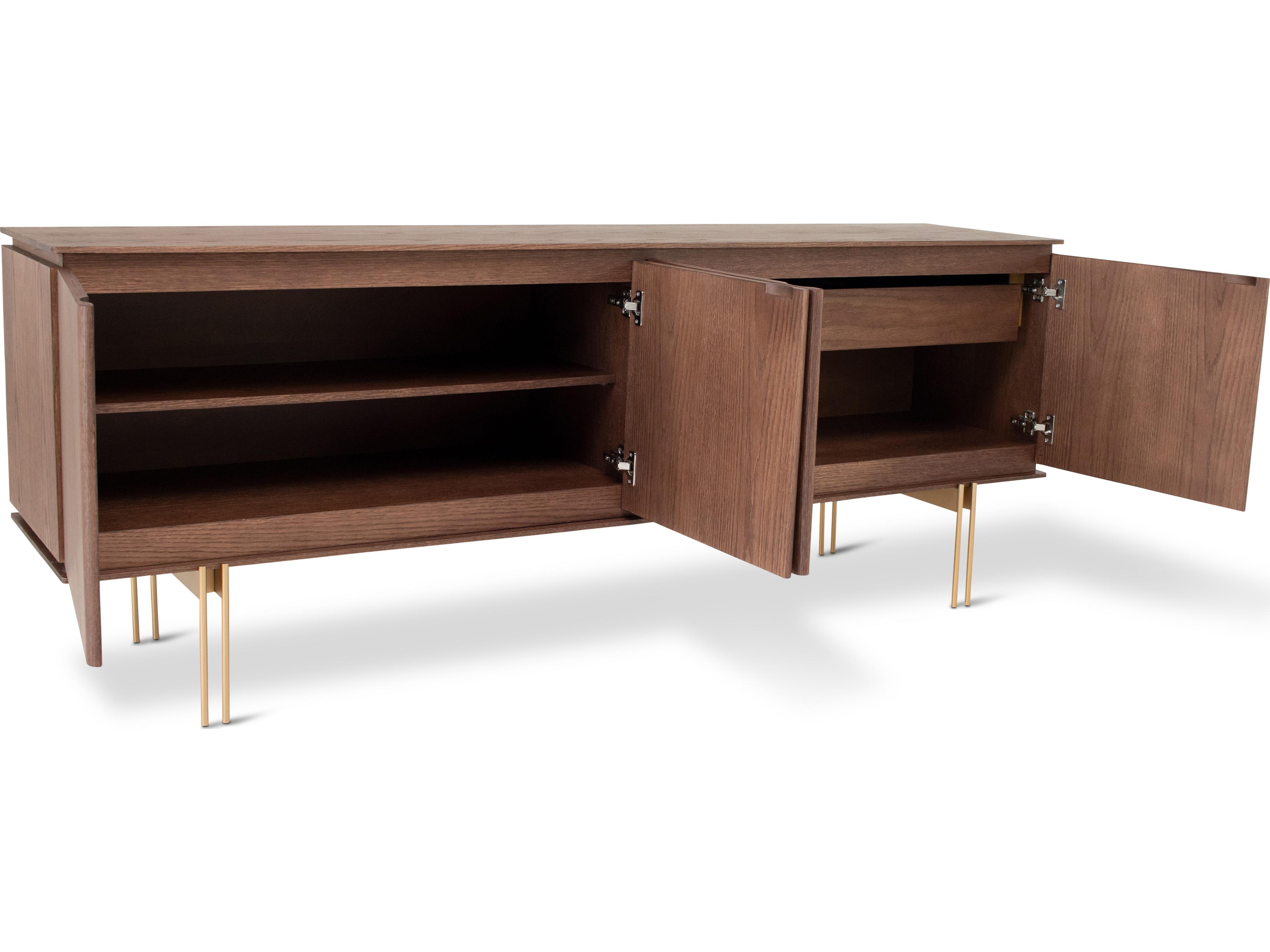 Urbia Modern Brazilian 78" Oak Wood Nogal Ouro Marrocos Sideboard