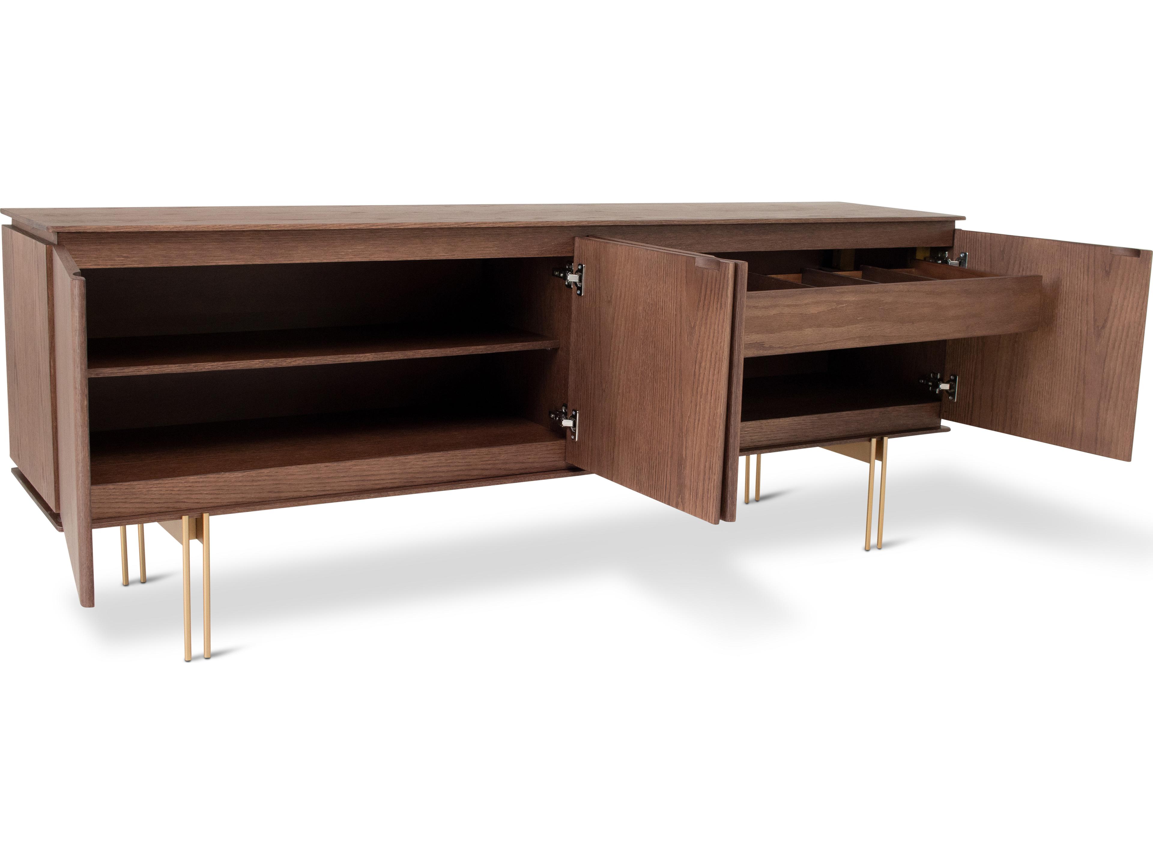 Urbia Modern Brazilian 78" Oak Wood Nogal Ouro Marrocos Sideboard