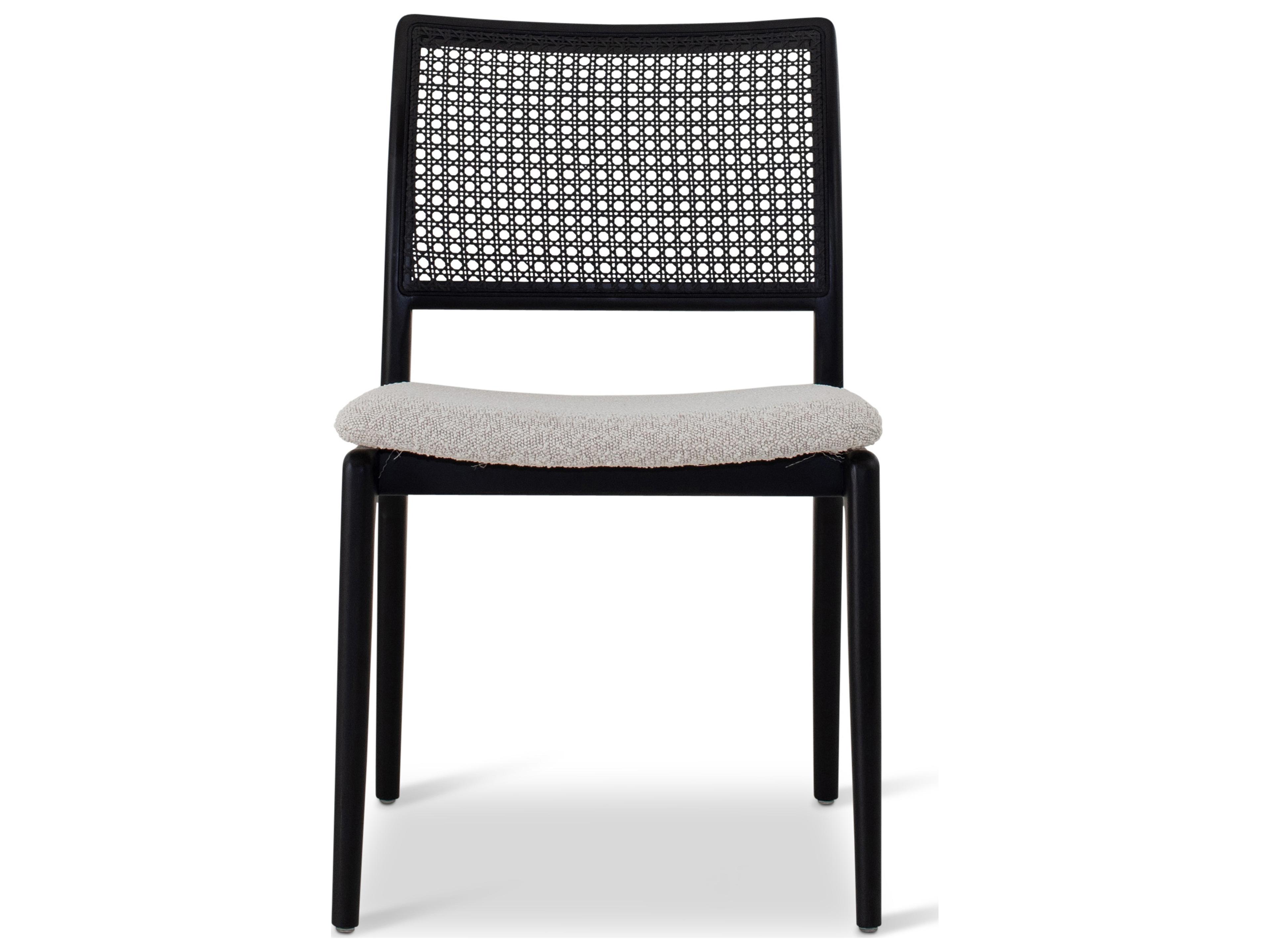 Urbia Modern Brazilian Charlotte Black Upholstered Armless Dining Chair