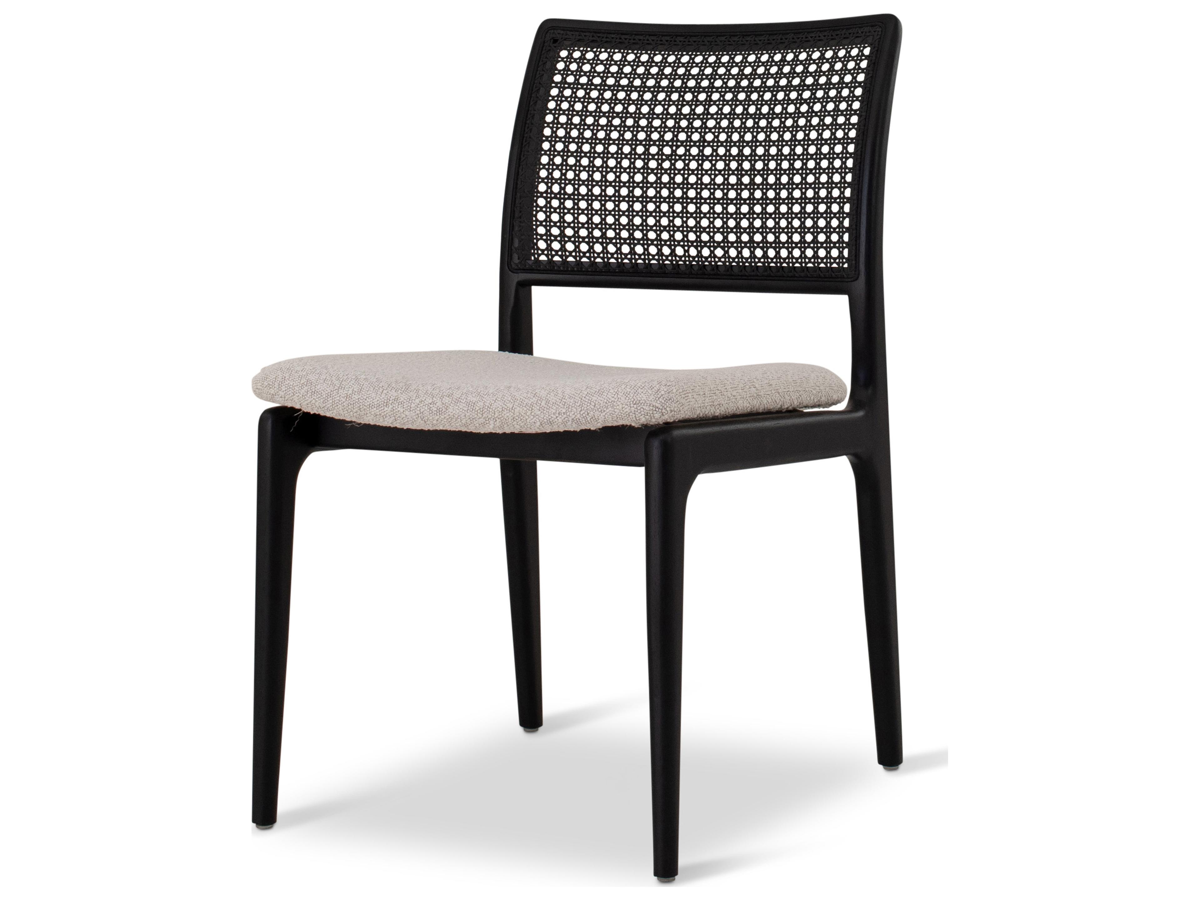 Charlotte Armless Dining Chair Modern Black Upholstered