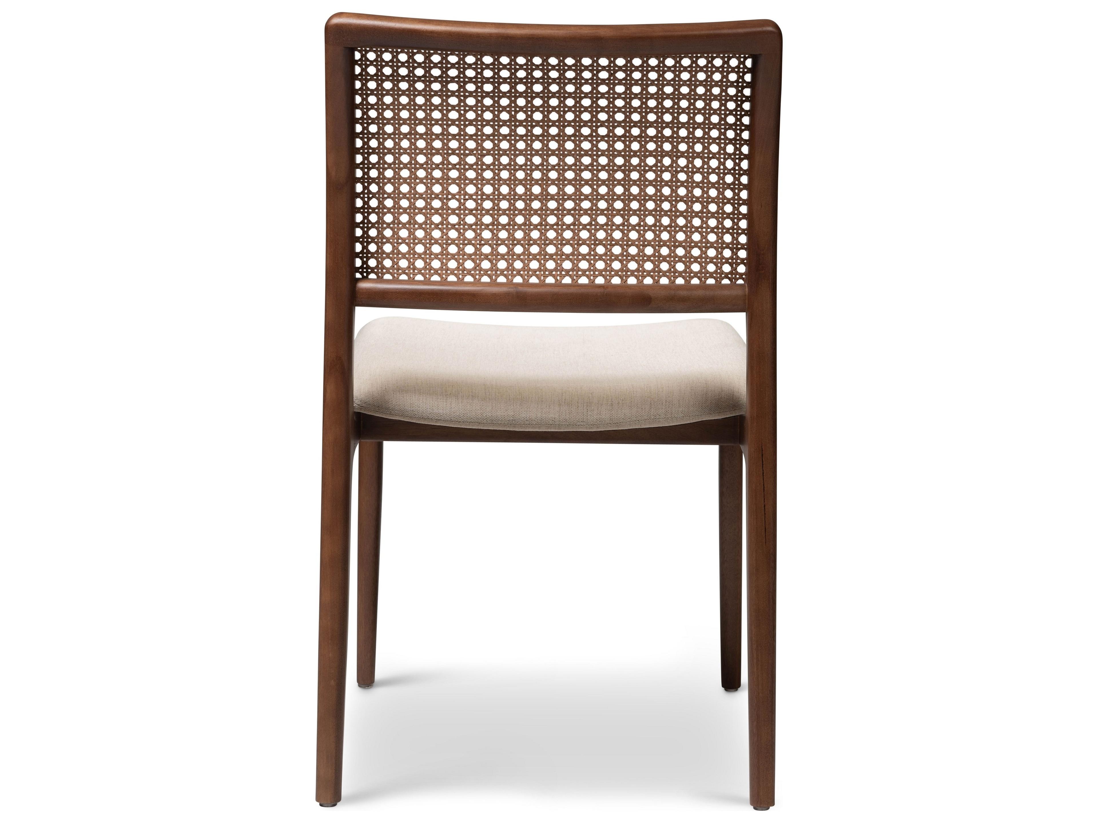 Urbia Modern Brazilian Charlotte Brown Upholstered Armless Dining Chair