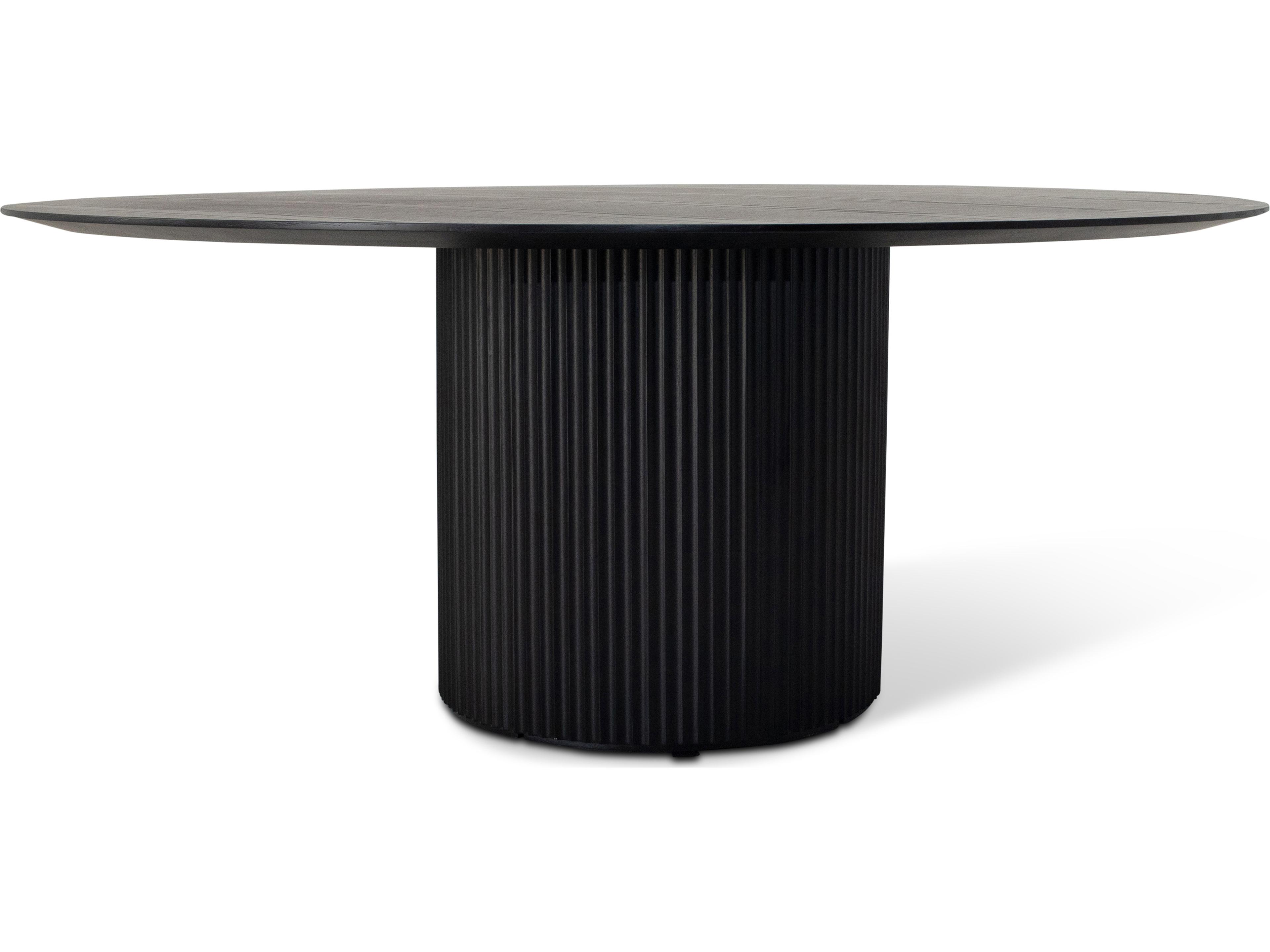 Urbia Modern Brazilian Atenas Round Wood Ebano Dining Table