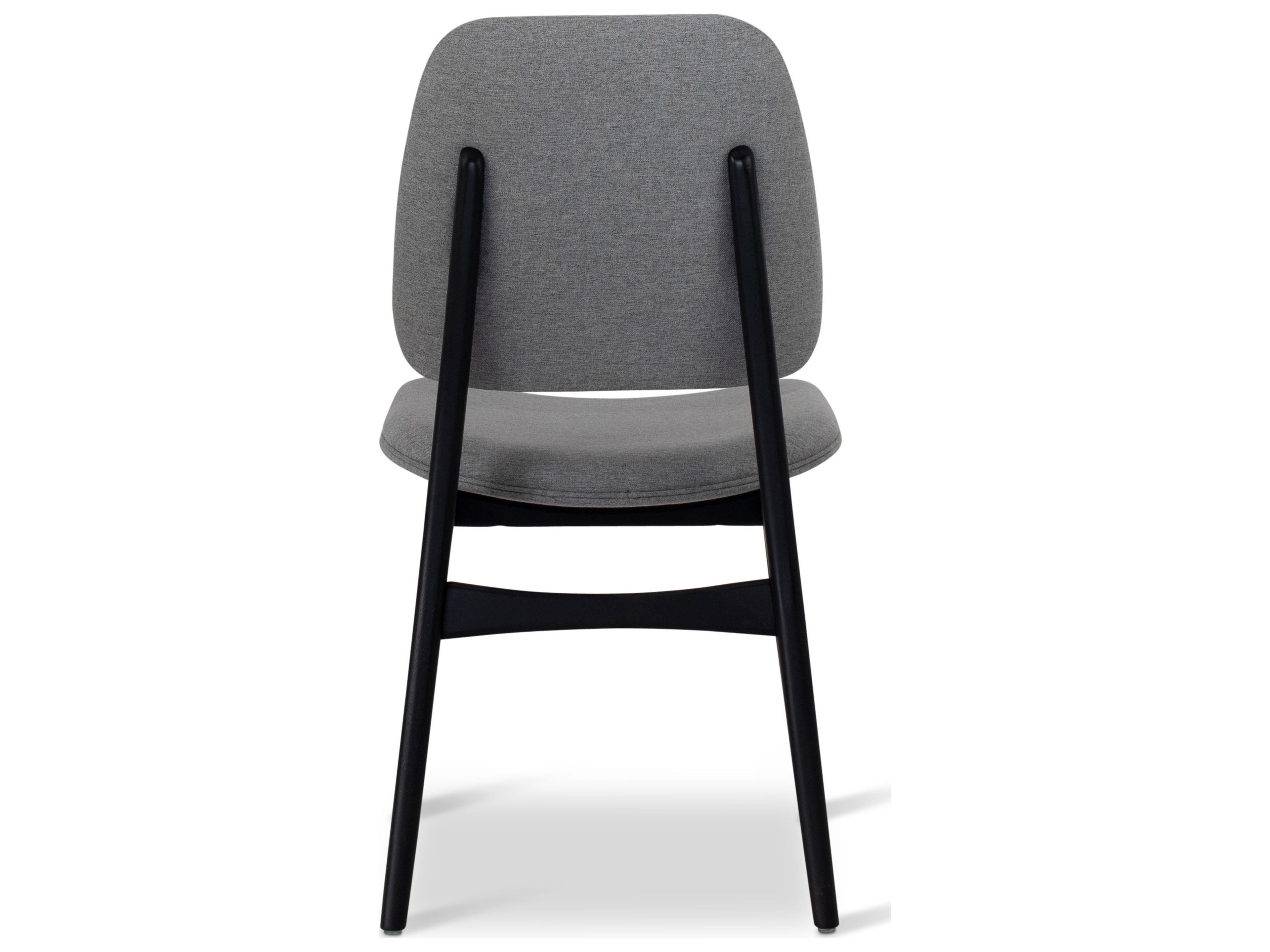 Urbia Modern Brazilian Ariel Side Chair Essence Grey Upholstery Ebano Frame