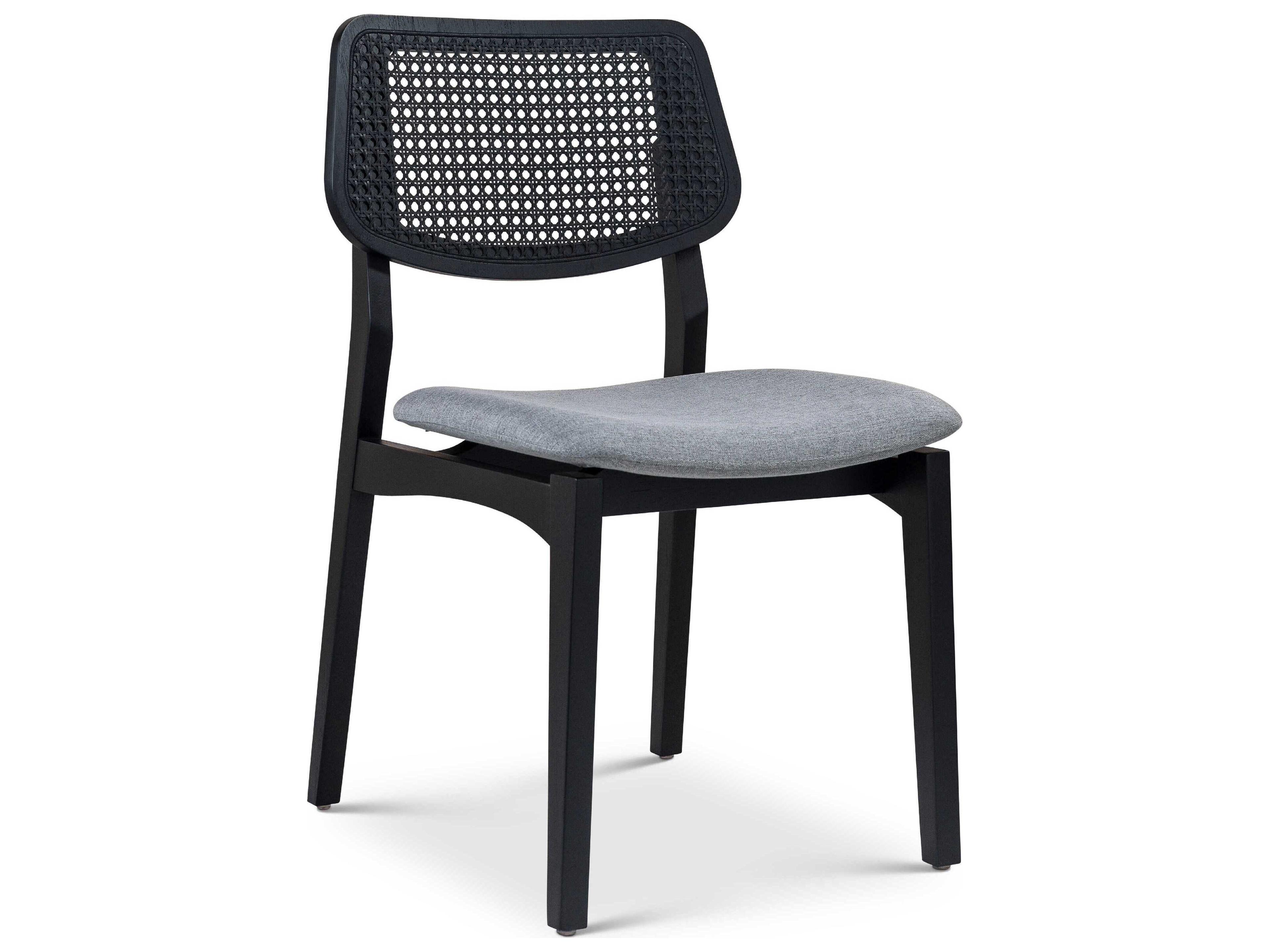 Modern Brazilian Beth Solid Wood Gray Upholstered Side Dining Chair