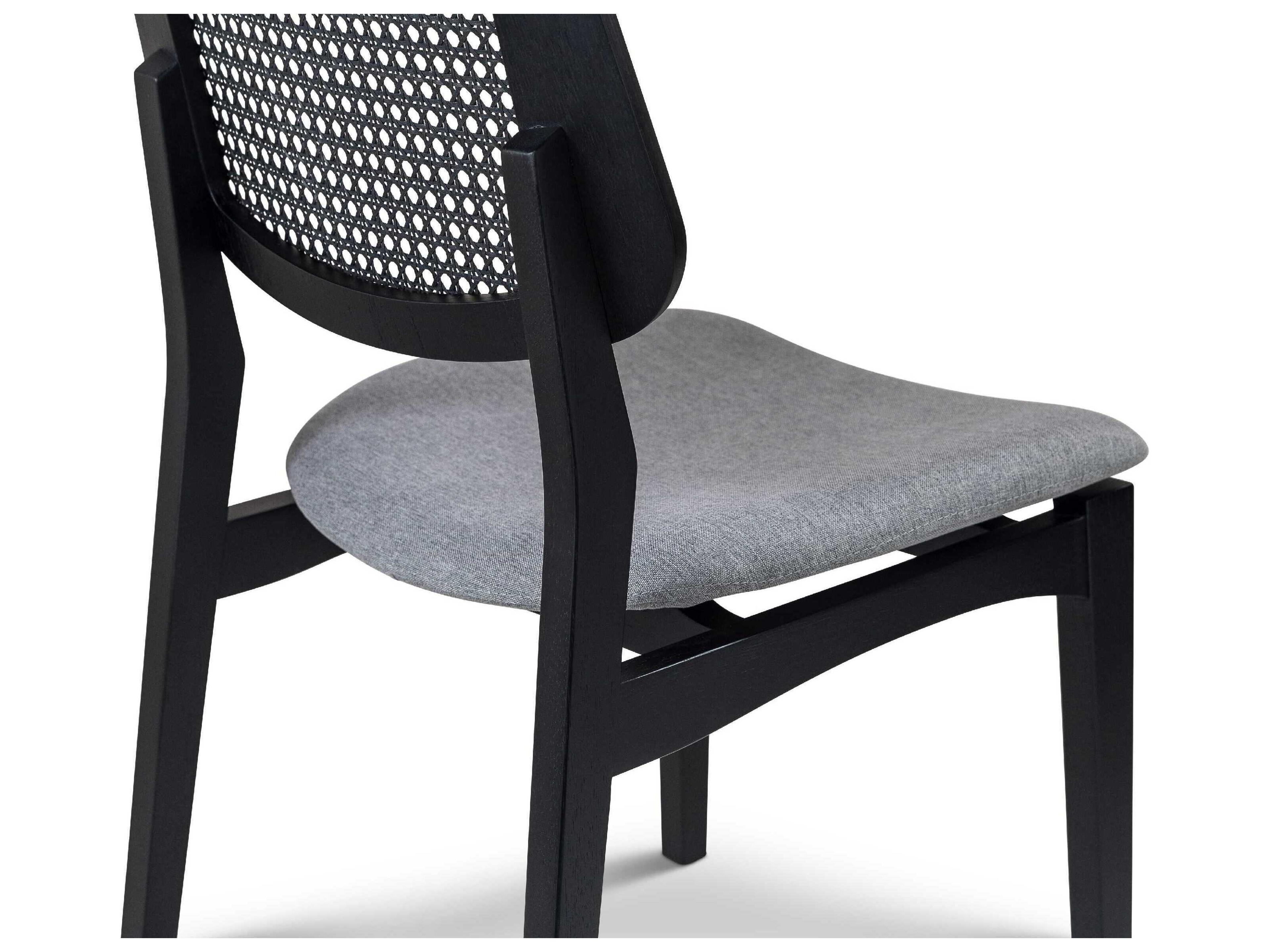 Urbia Modern Brazilian Beth Solid Wood Gray Upholstered Side Dining Chair