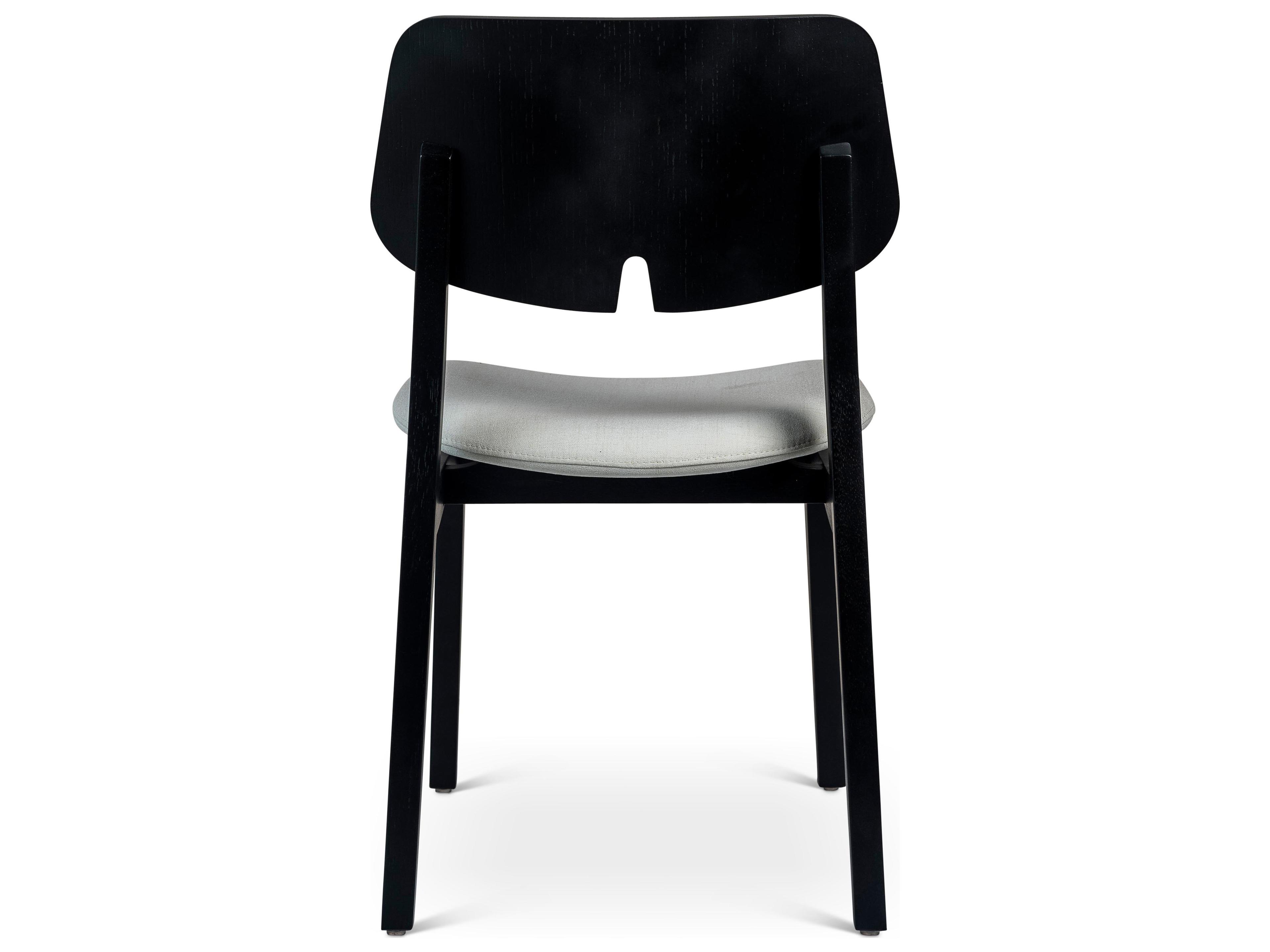 Urbia Modern Brazilian Beth Side Chair Alabaster Seat Ebano Frame
