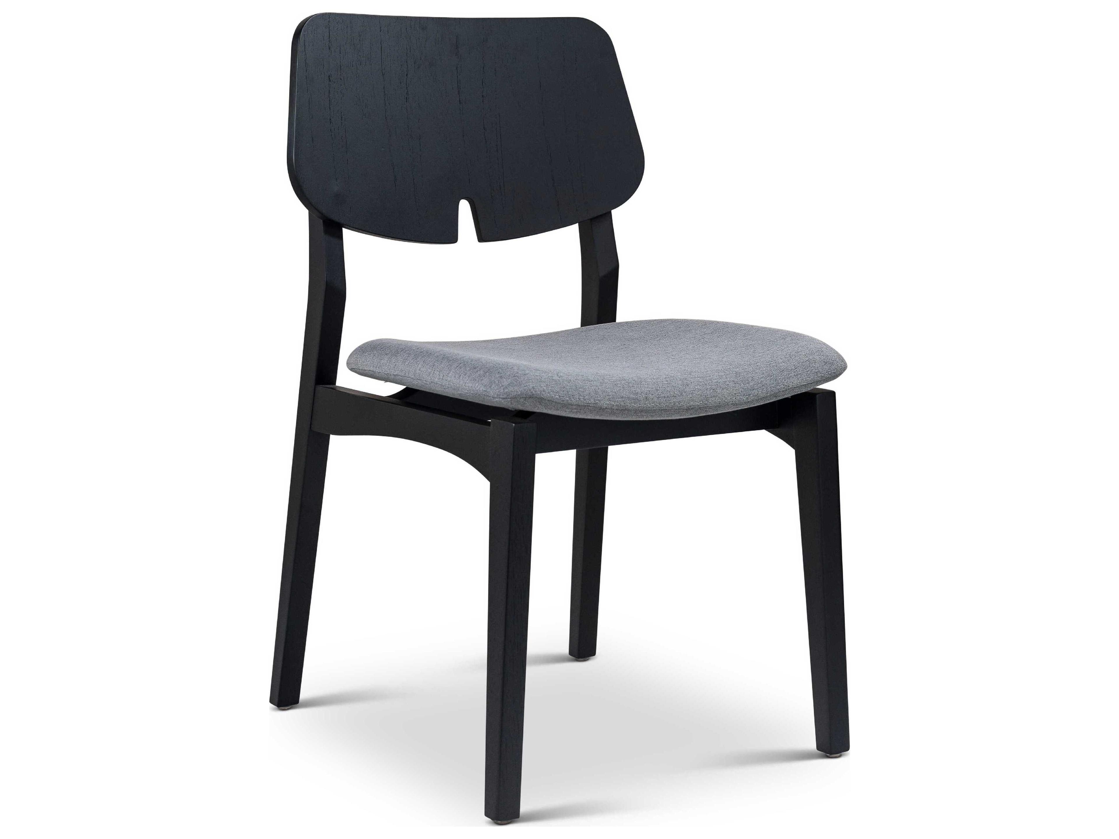 Urbia Modern Brazilian Beth Solid Wood Gray Upholstered Side Dining Chair