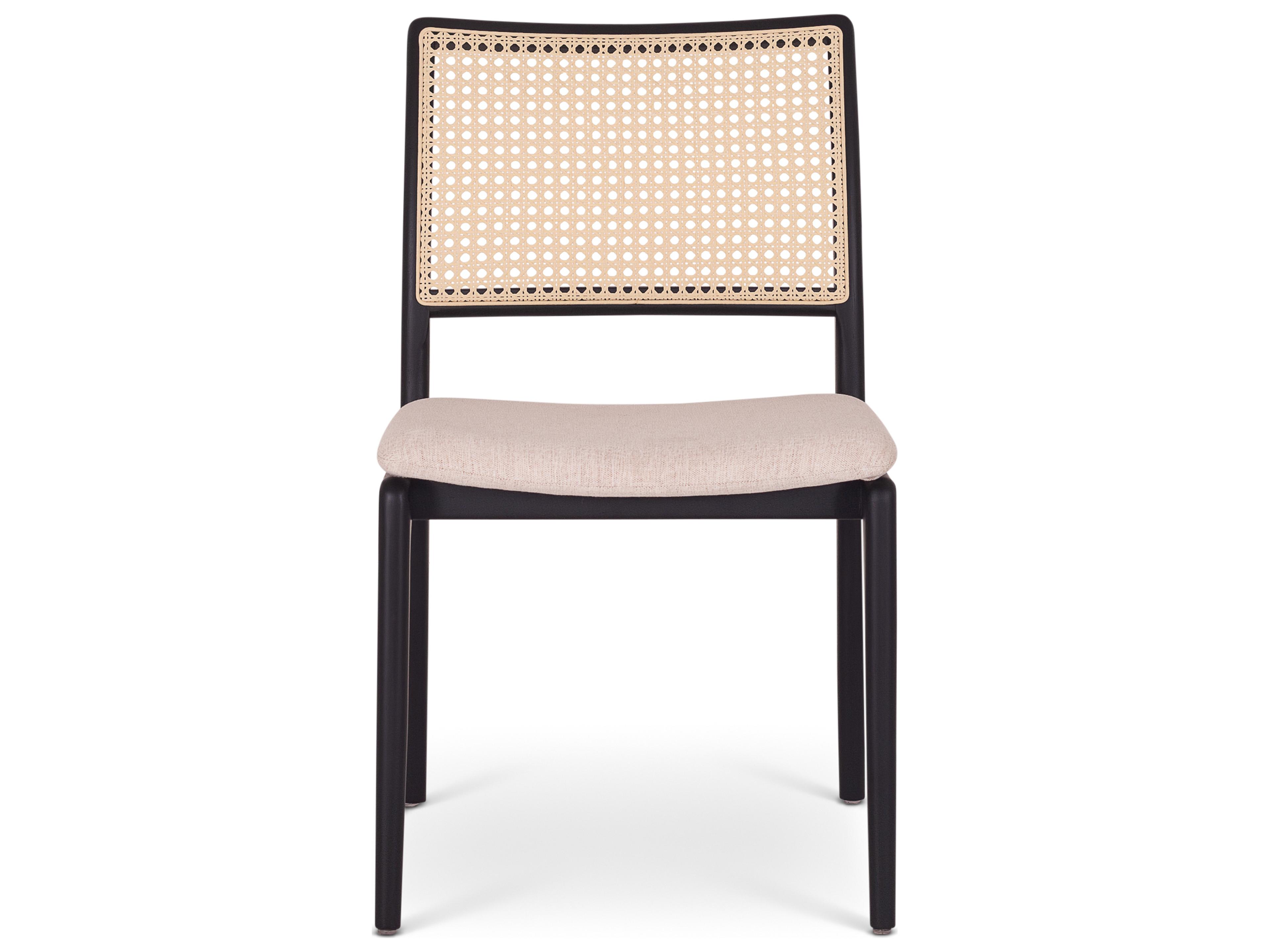 Urbia Modern Brazilian Oak Wood Natural Upholstered Armless Dining Chair