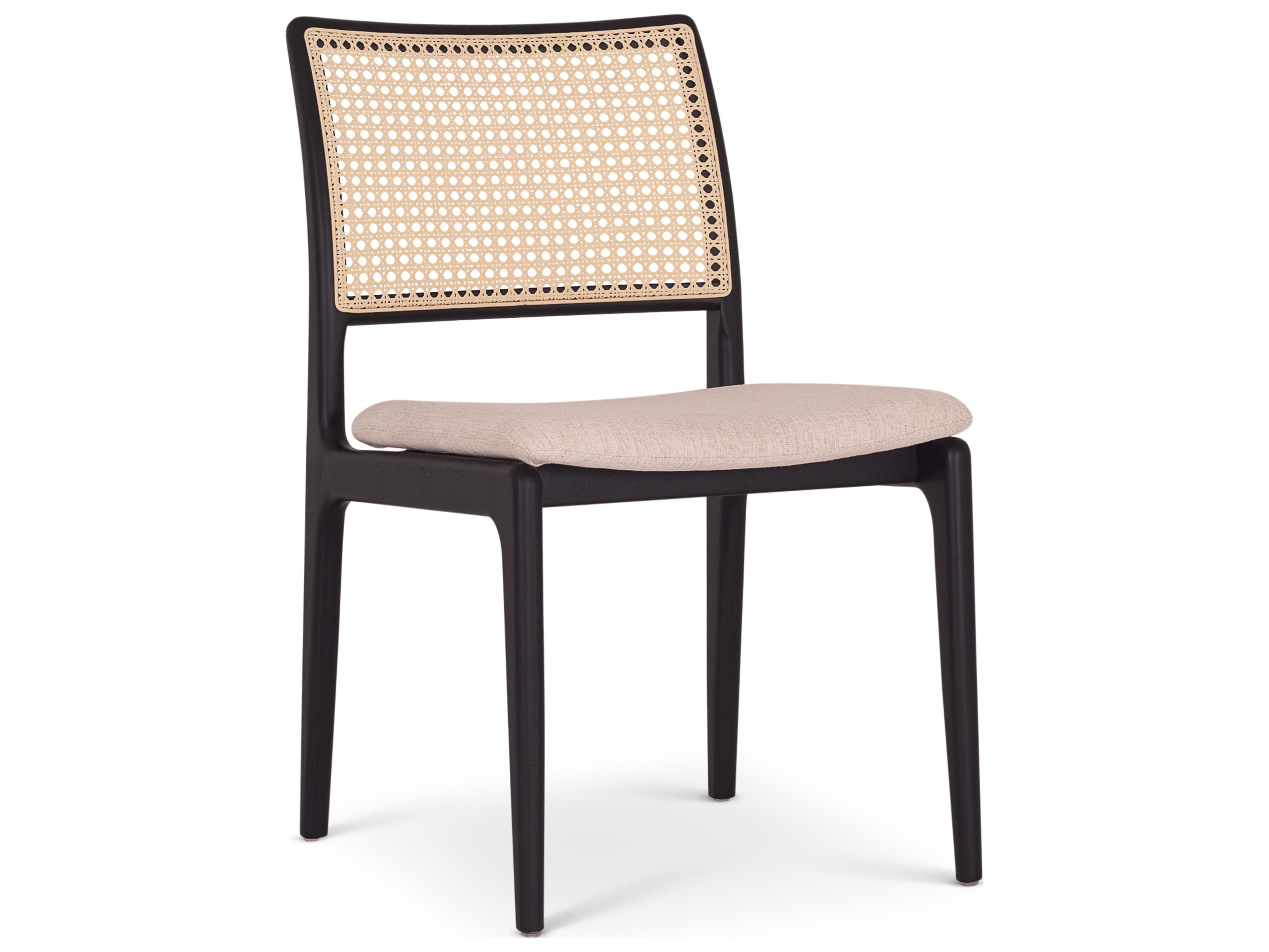 Urbia Modern Brazilian Oak Wood Natural Upholstered Armless Dining Chair