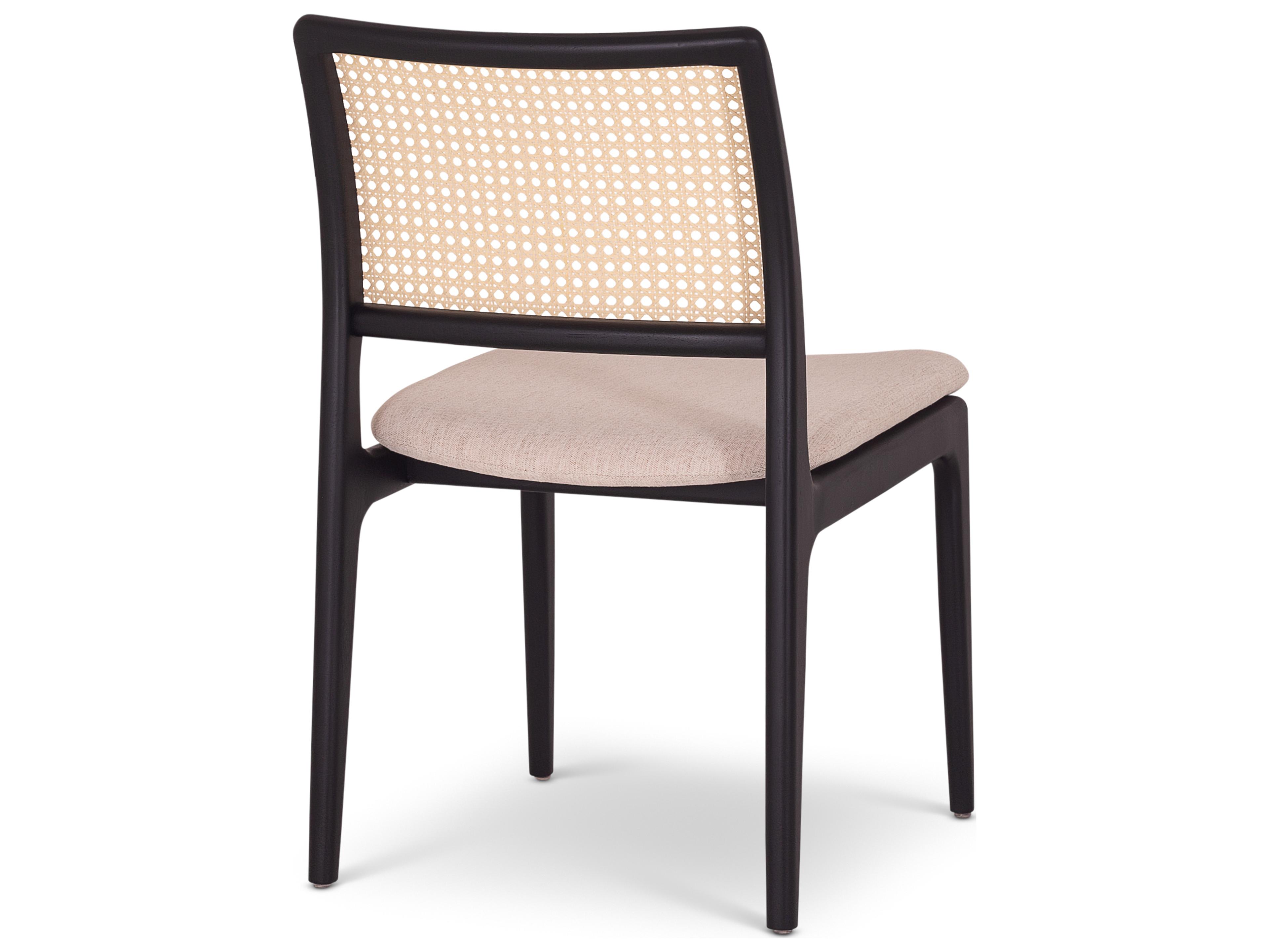 Urbia Modern Brazilian Oak Wood Natural Upholstered Armless Dining Chair