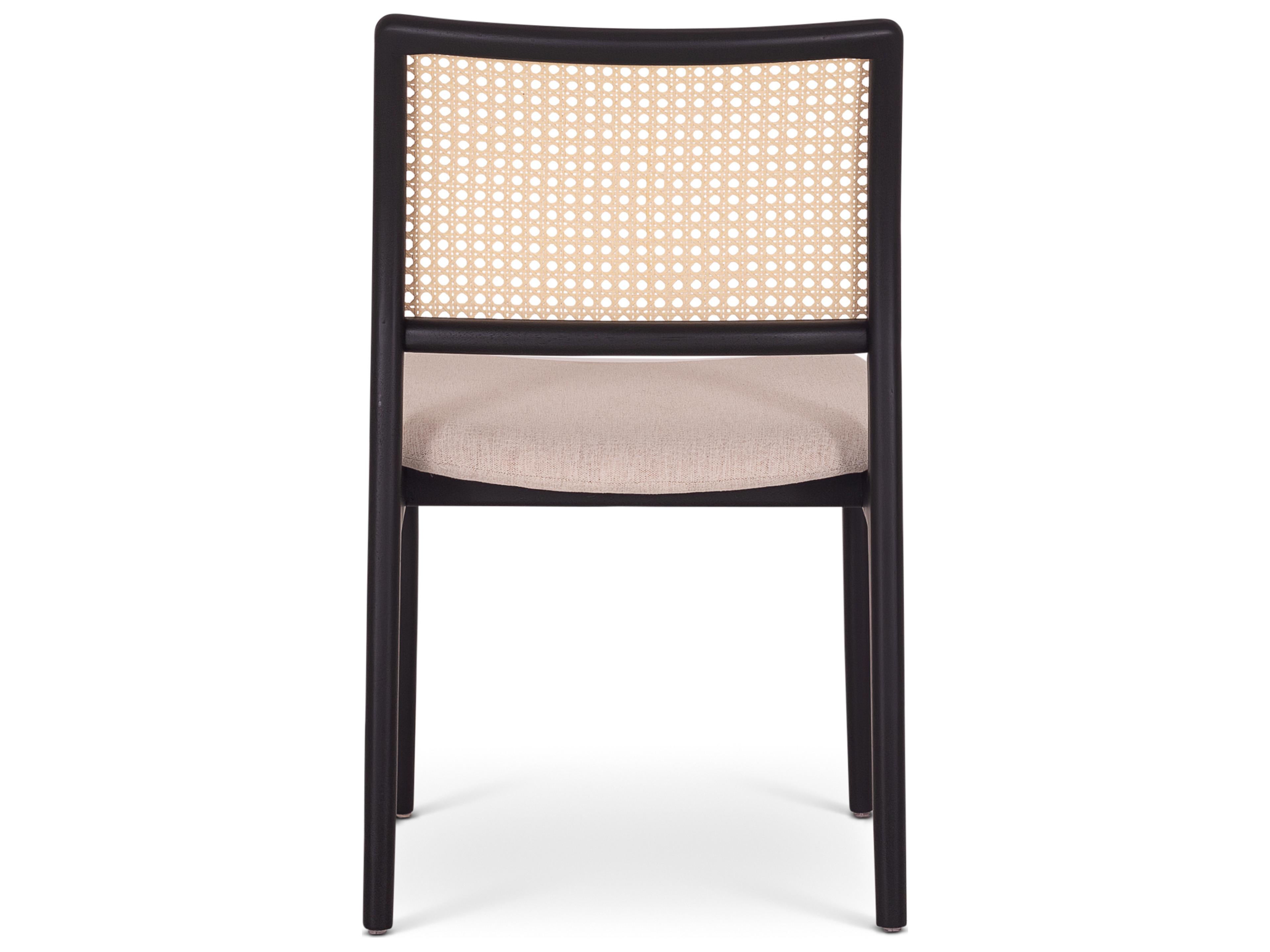 Urbia Modern Brazilian Oak Wood Natural Upholstered Armless Dining Chair