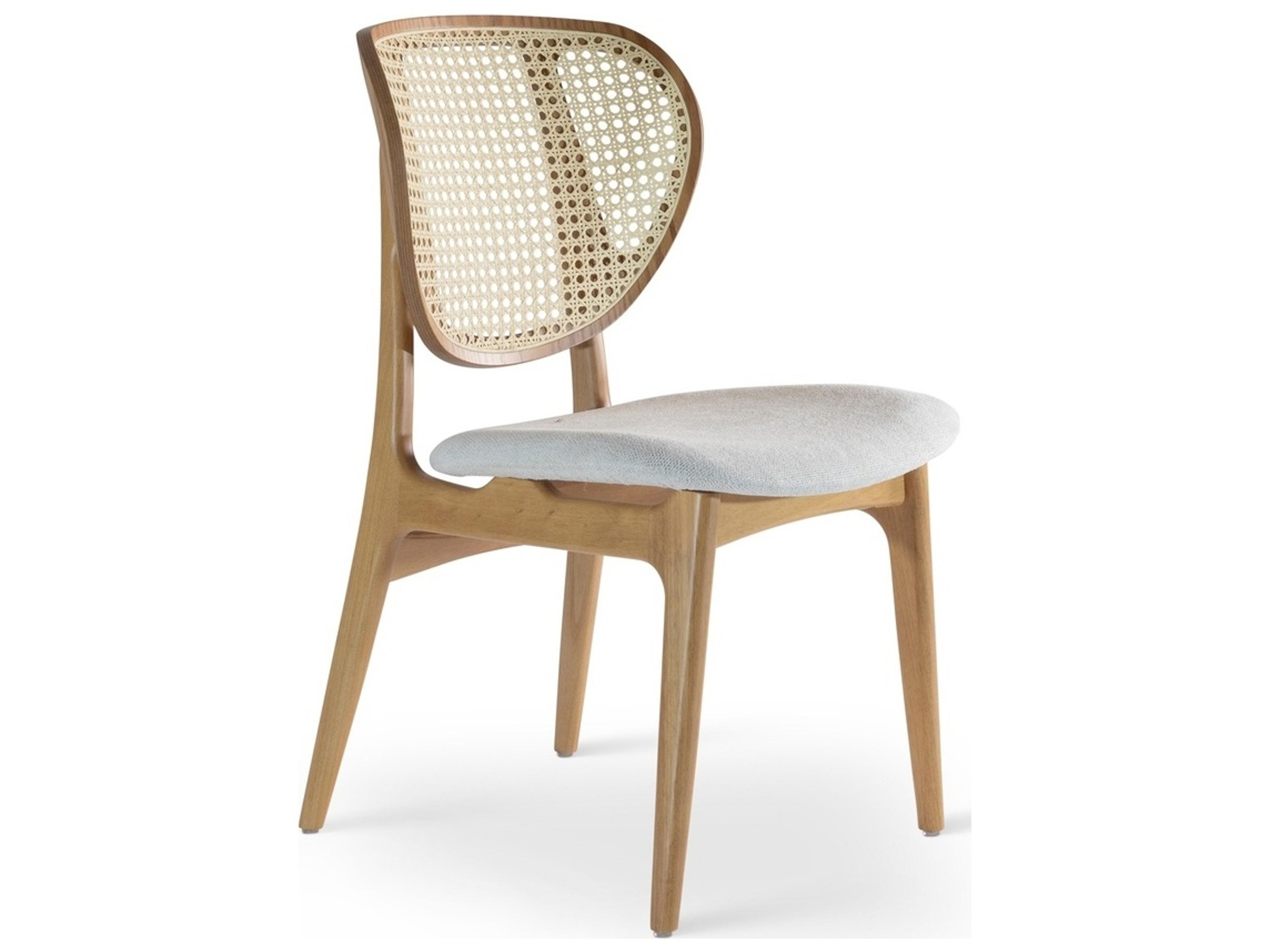 Modern Brazilian Beige Upholstered Armless Dining Chair