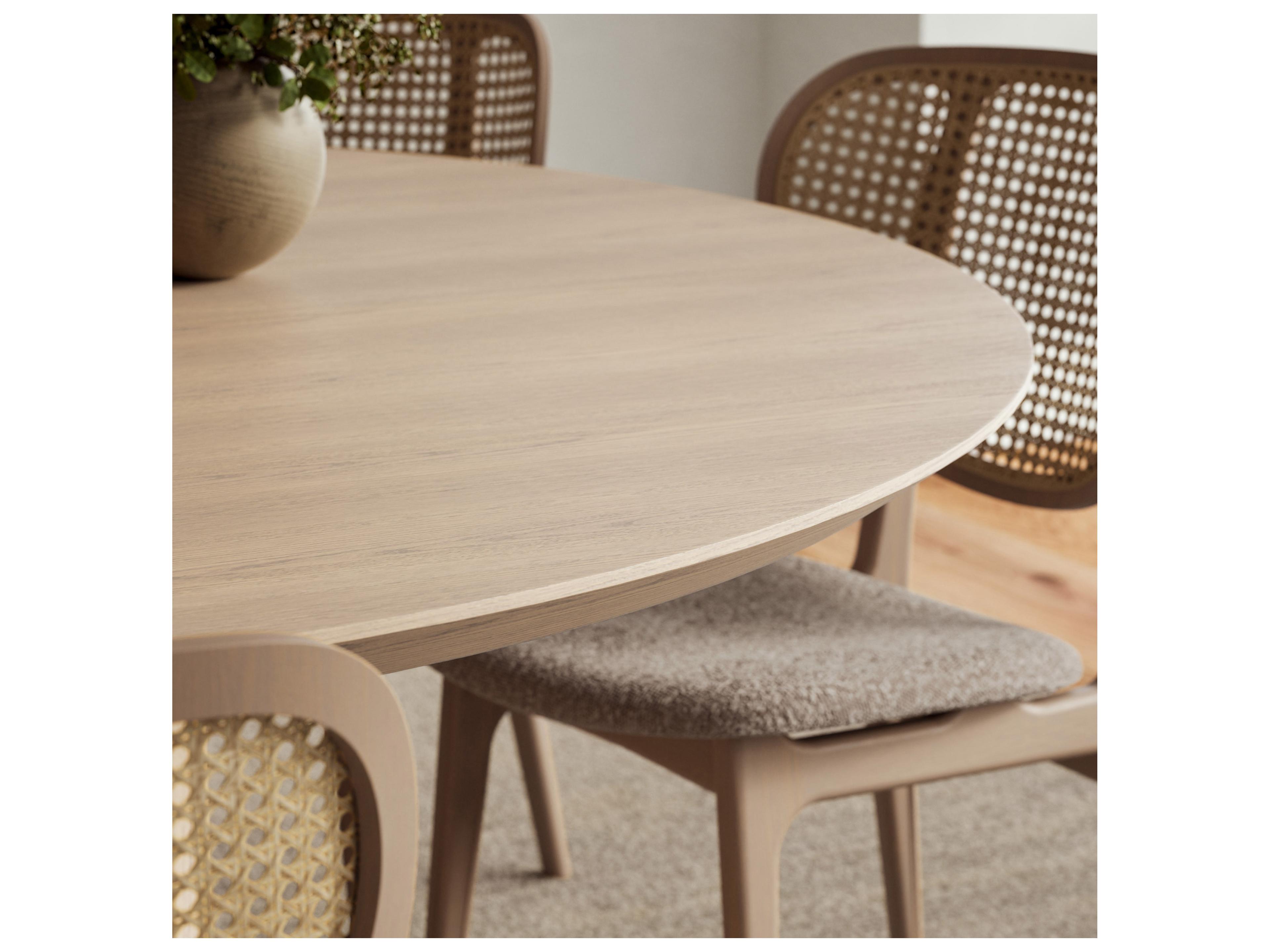 Urbia Modern Brazilian Atenas Round Dining Table Nevoa Frame