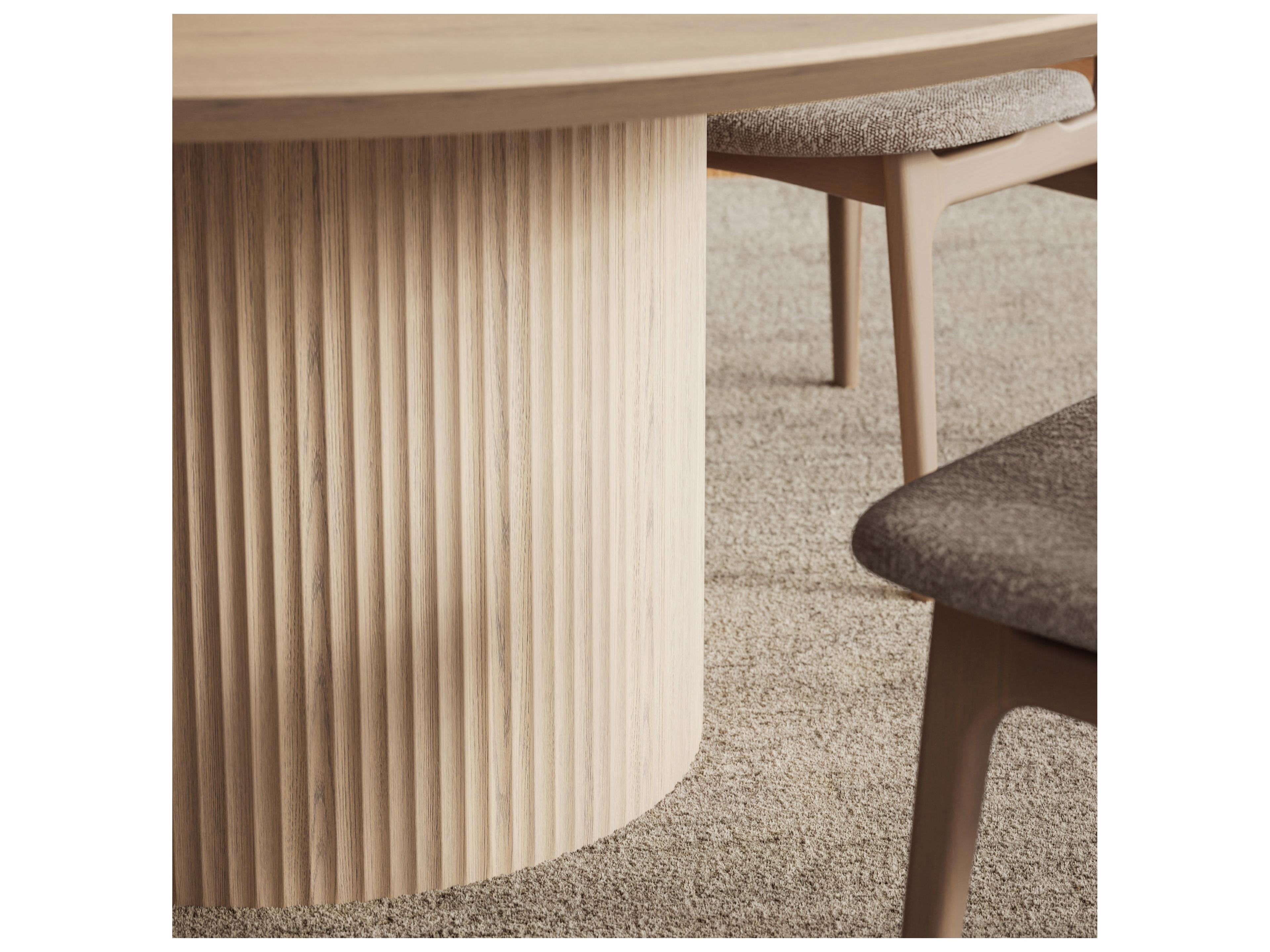 Urbia Modern Brazilian Atenas Round Dining Table Nevoa Frame