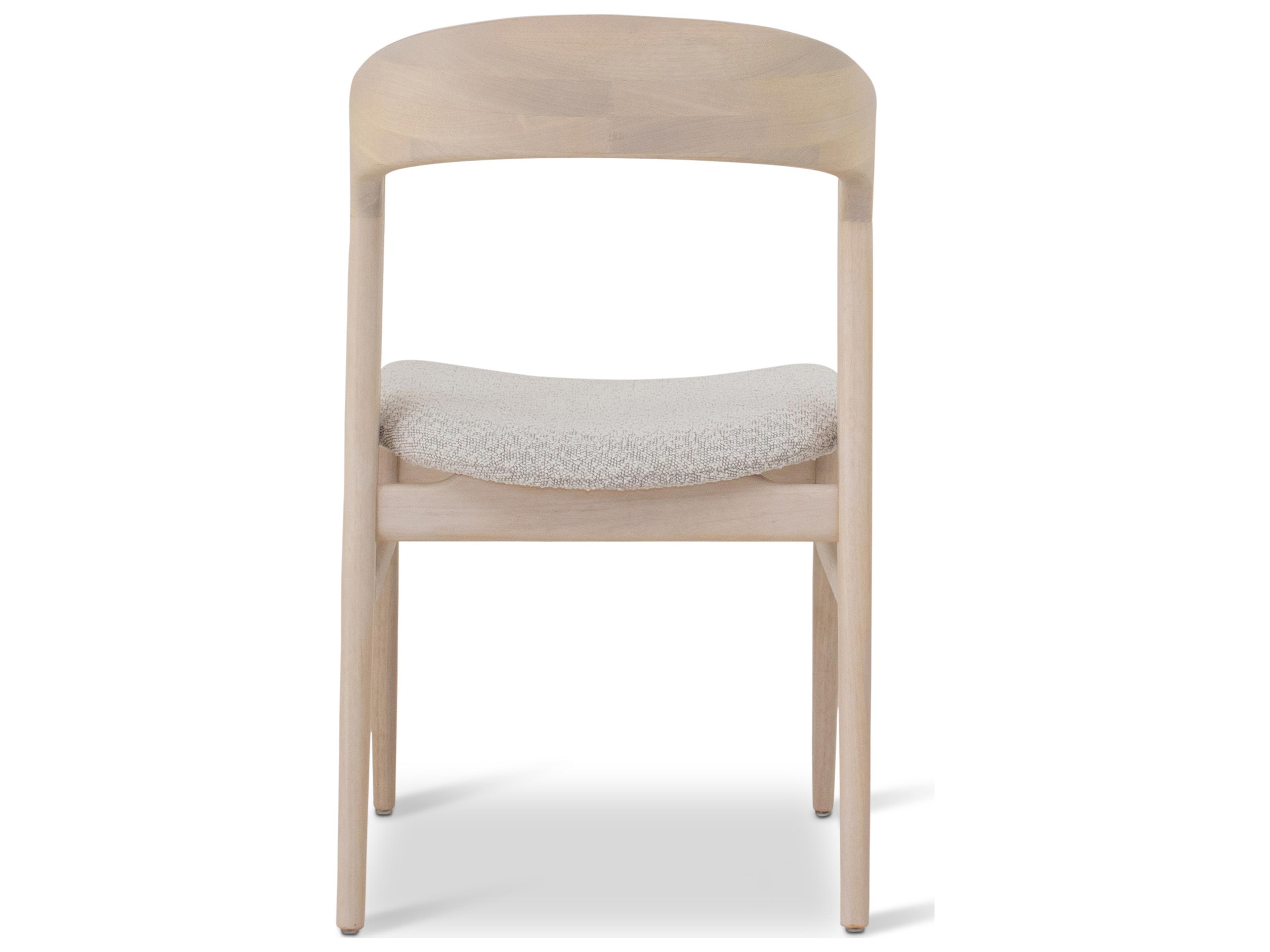 Urbia Modern Brazilian Velma Side Chair Boucle Crafted Glaze Seat Nevoa Frame