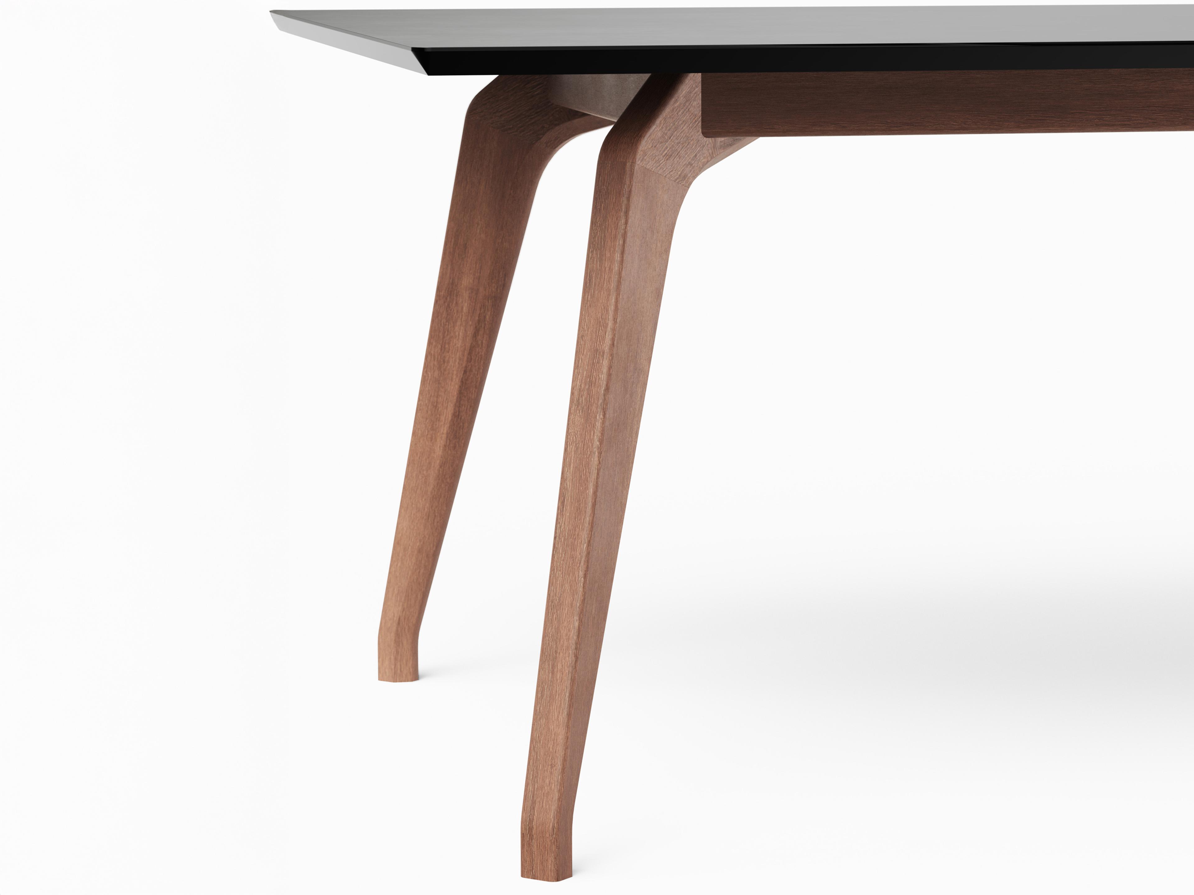 Urbia Modern Brazilian Giane Black Nogal Dining Table